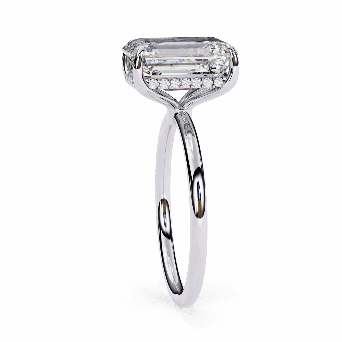 2.5 Carat Emerald Eternal Solitaire Wedding Ring in Moissanite | House of Estara