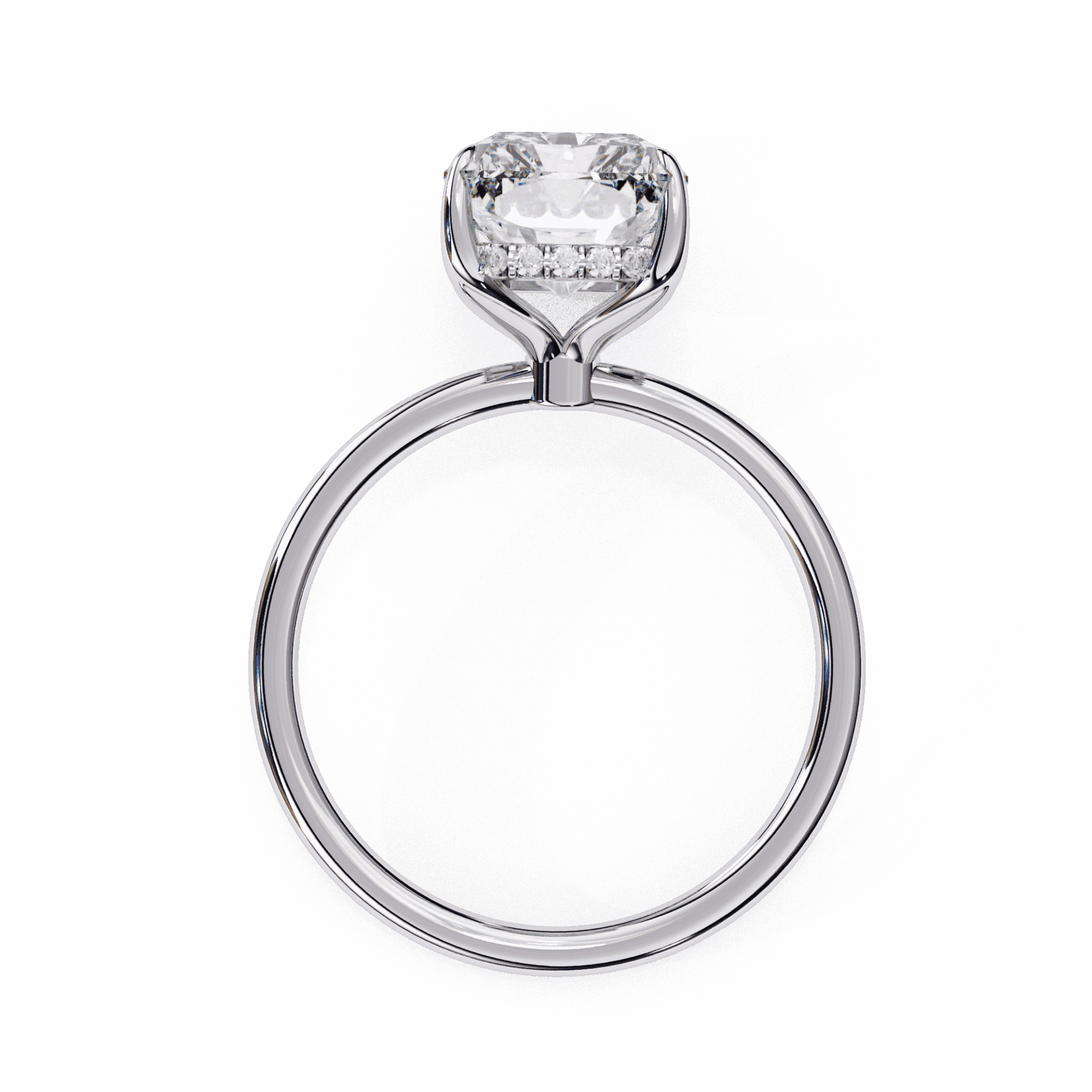 2.5 Carat Emerald Eternal Solitaire Wedding Ring in Moissanite | House of Estara
