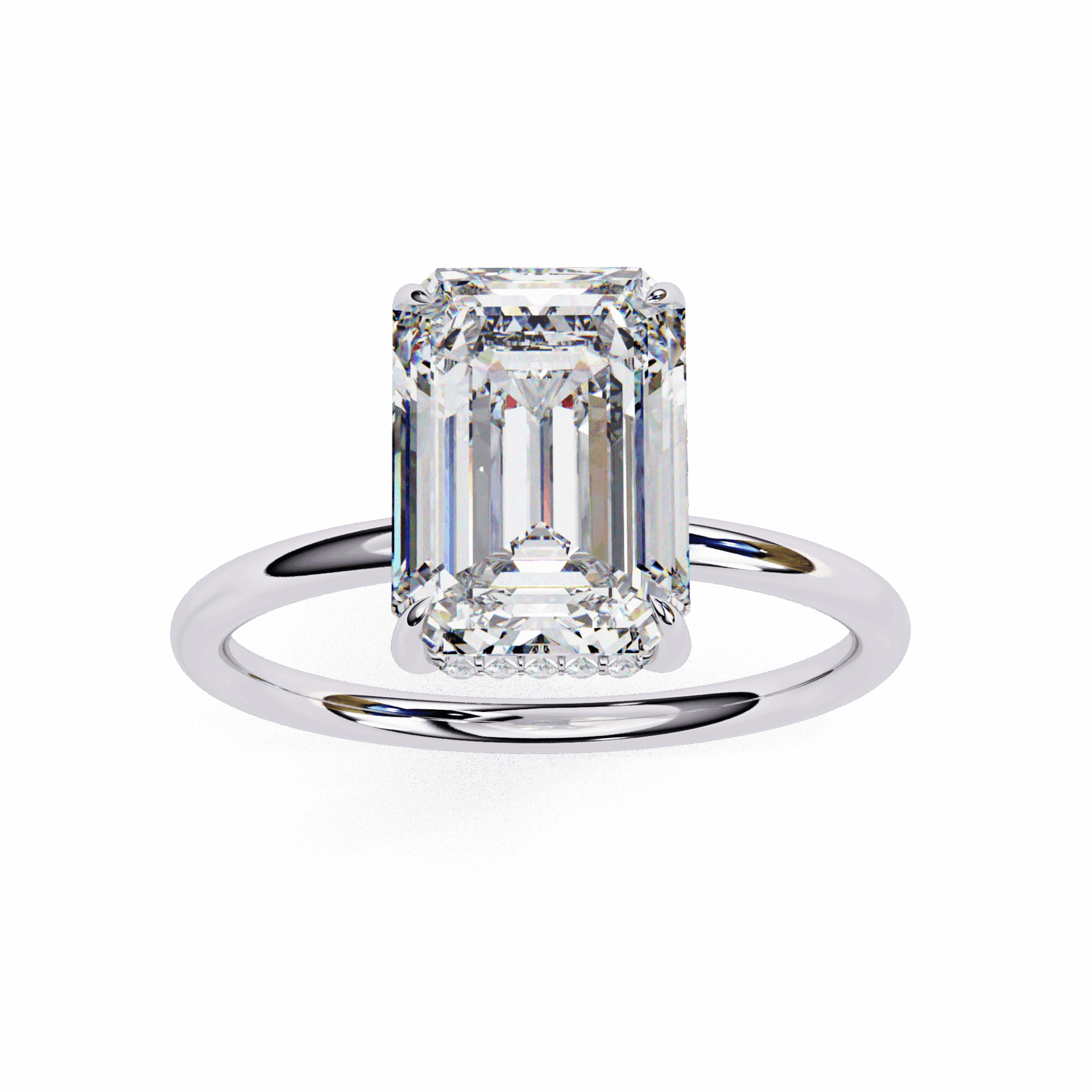 2.5 Carat Emerald Eternal Solitaire Wedding Ring in Moissanite | House of Estara