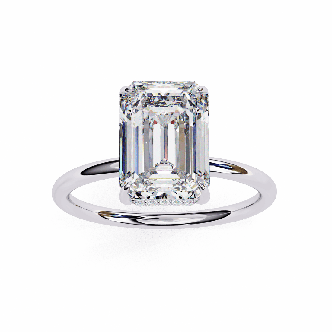 2.5 Carat Emerald Eternal Solitaire Wedding Ring in Moissanite | House of Estara