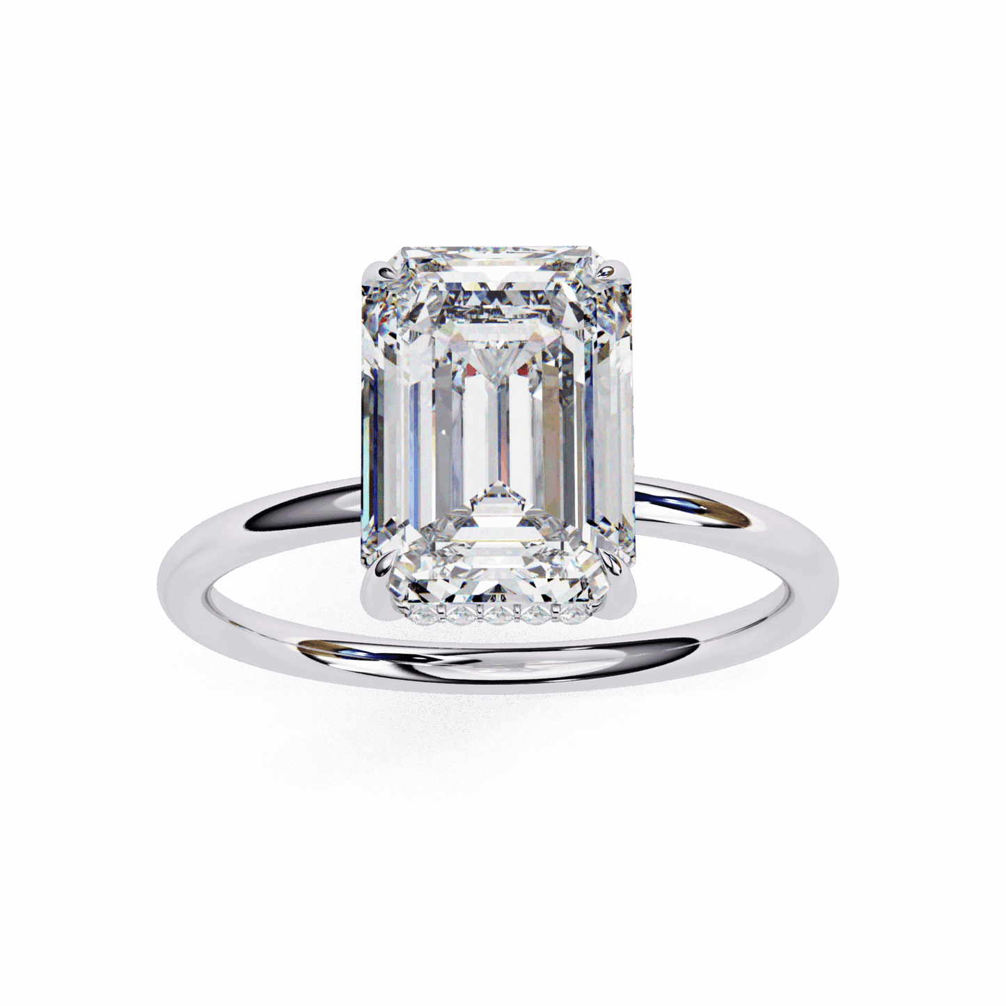 2.5 Carat Emerald Eternal Solitaire Wedding Ring in Moissanite | House of Estara