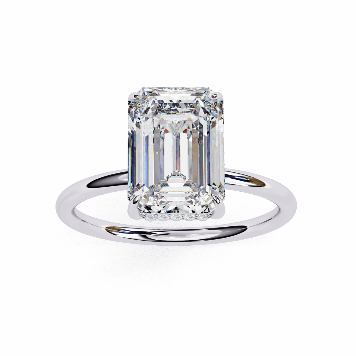 2.5 Carat Emerald Eternal Solitaire Wedding Ring in Moissanite | House of Estara