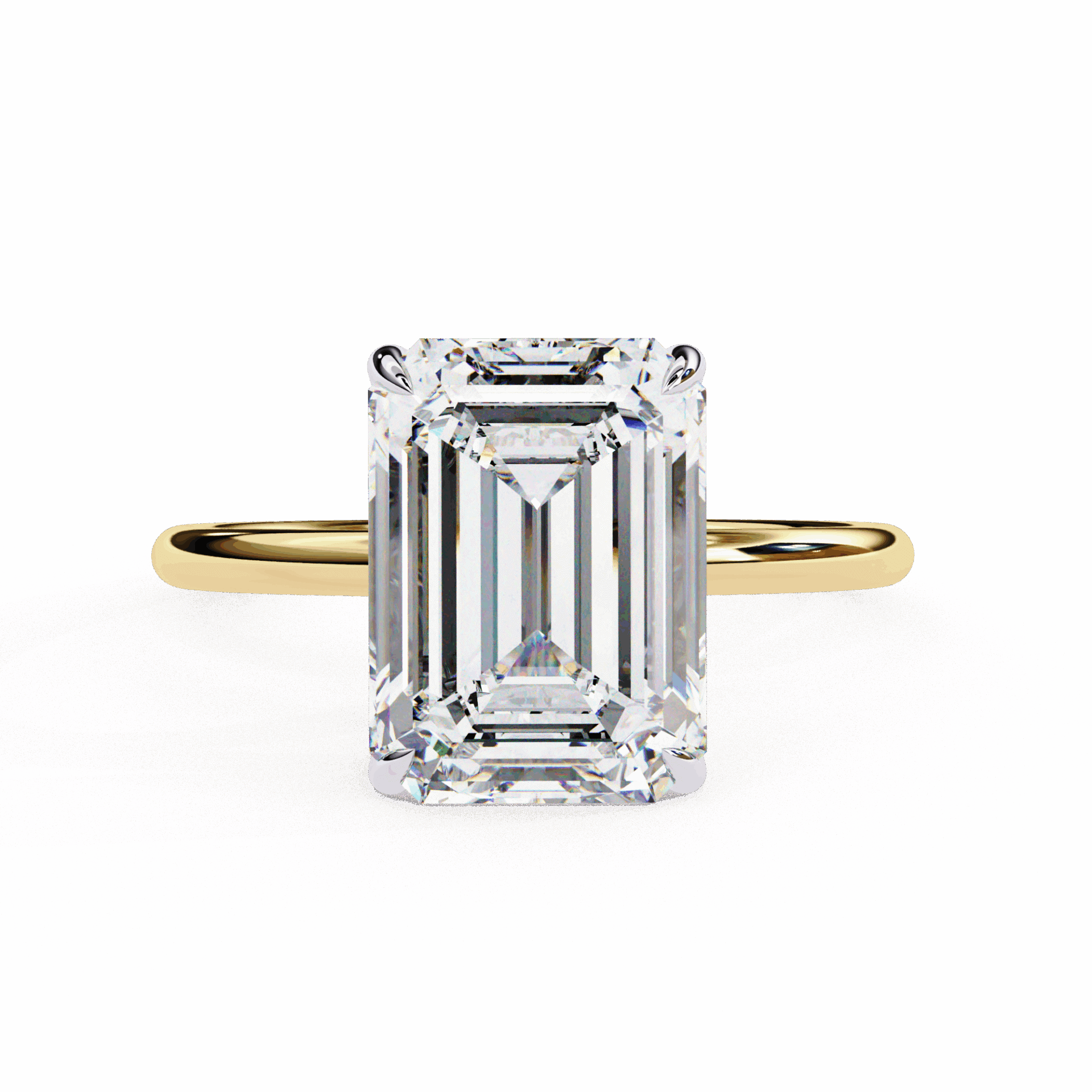 2.5 Carat Emerald Eternal Solitaire Wedding Ring in Moissanite | House of Estara