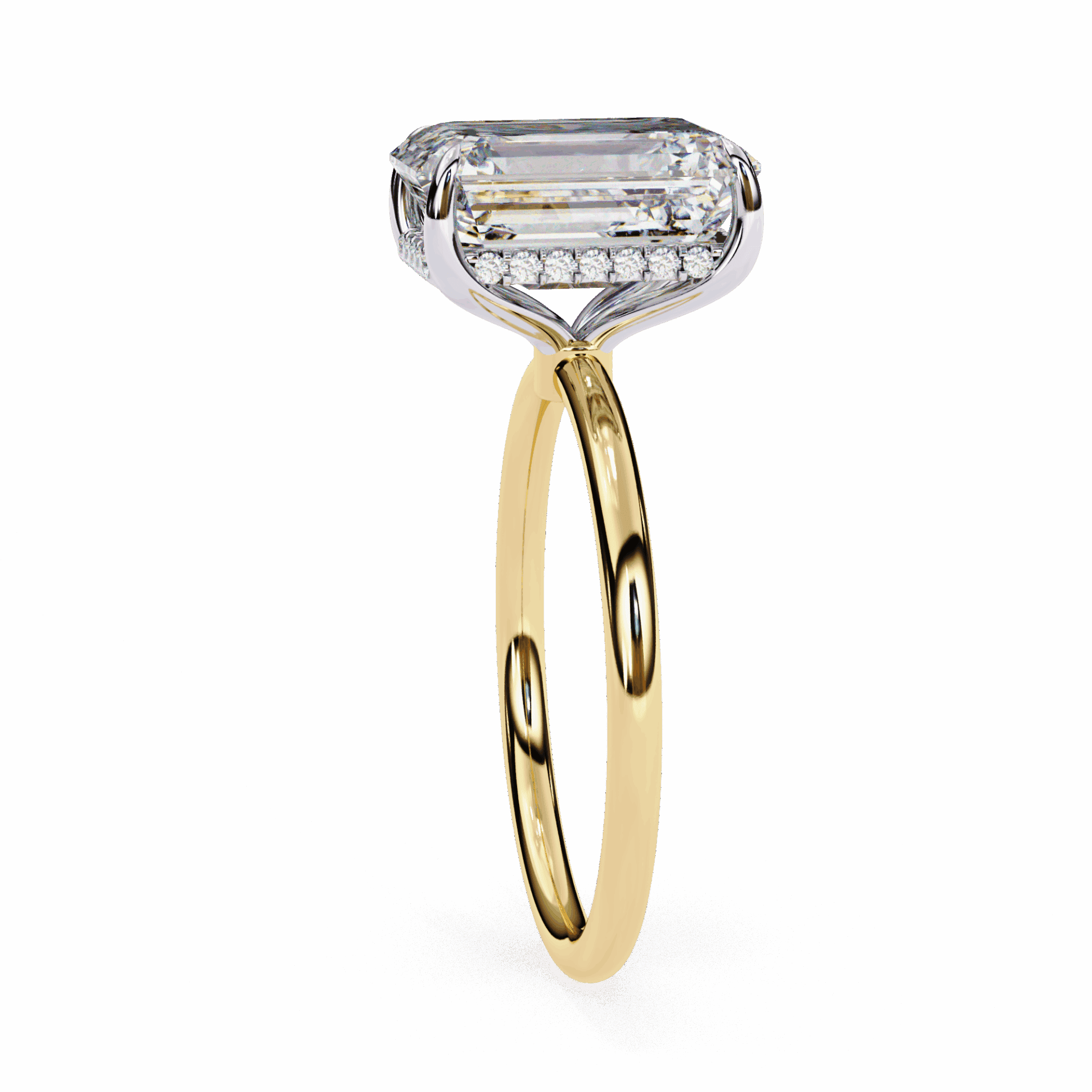 2.5 Carat Emerald Eternal Solitaire Wedding Ring in Moissanite | House of Estara