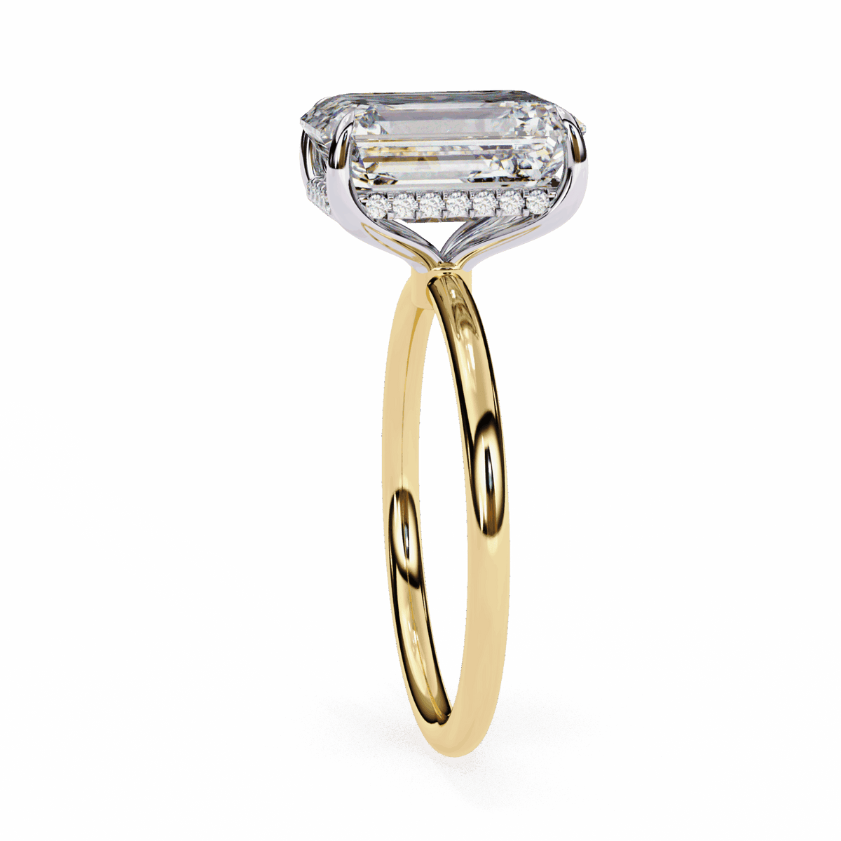 2.5 Carat Emerald Eternal Solitaire Wedding Ring in Moissanite | House of Estara
