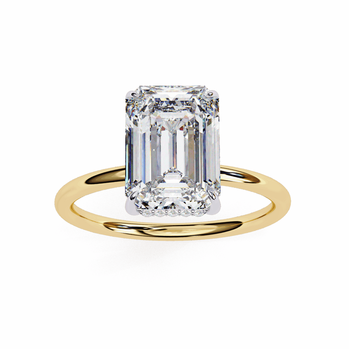 2.5 Carat Emerald Eternal Solitaire Wedding Ring in Moissanite | House of Estara