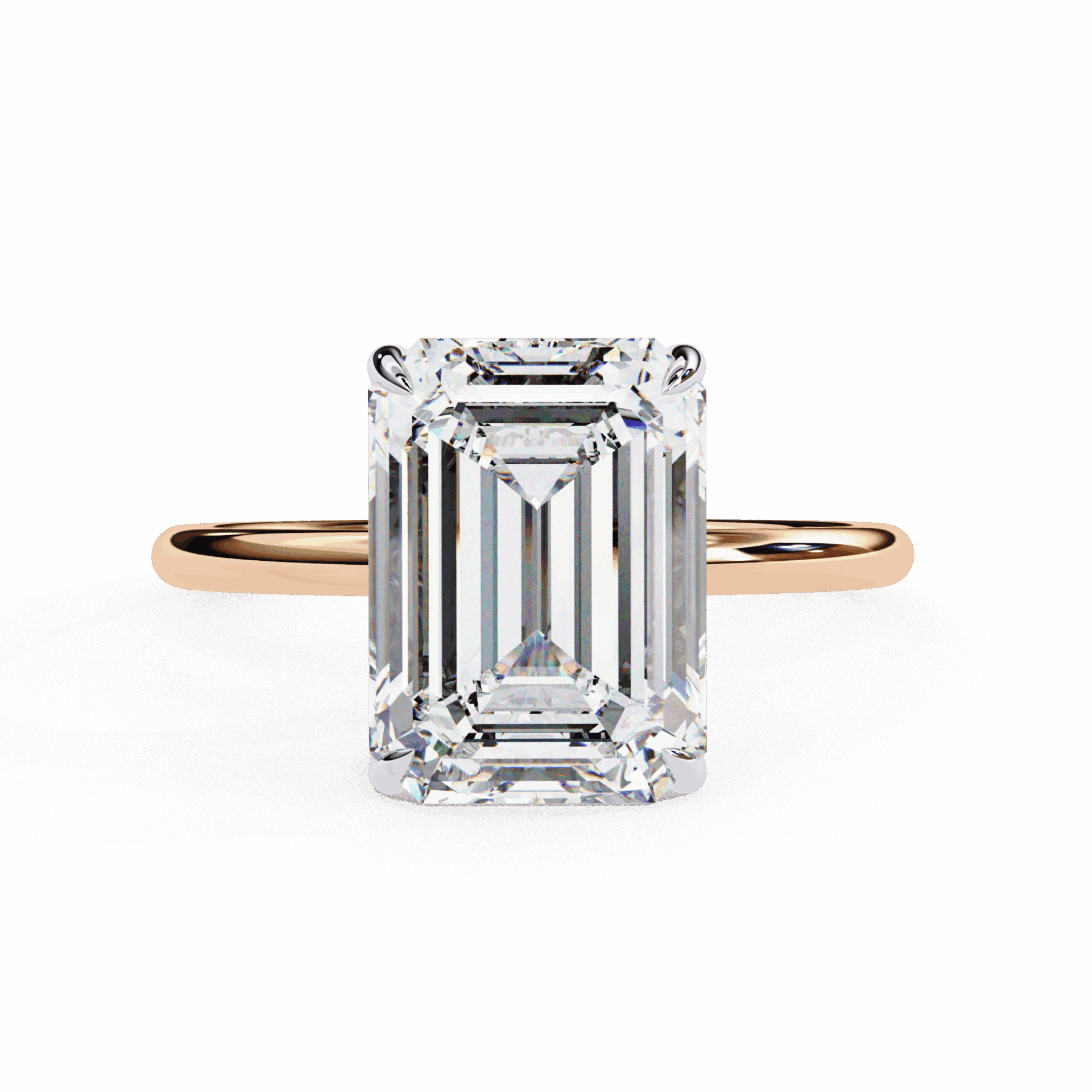 2.5 Carat Emerald Eternal Solitaire Wedding Ring in Moissanite | House of Estara