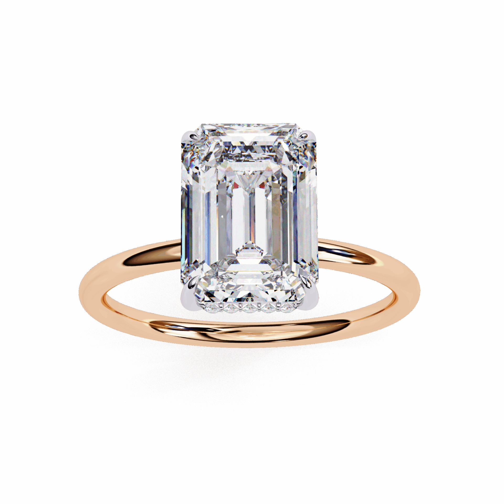 2.5 Carat Emerald Eternal Solitaire Wedding Ring in Moissanite | House of Estara