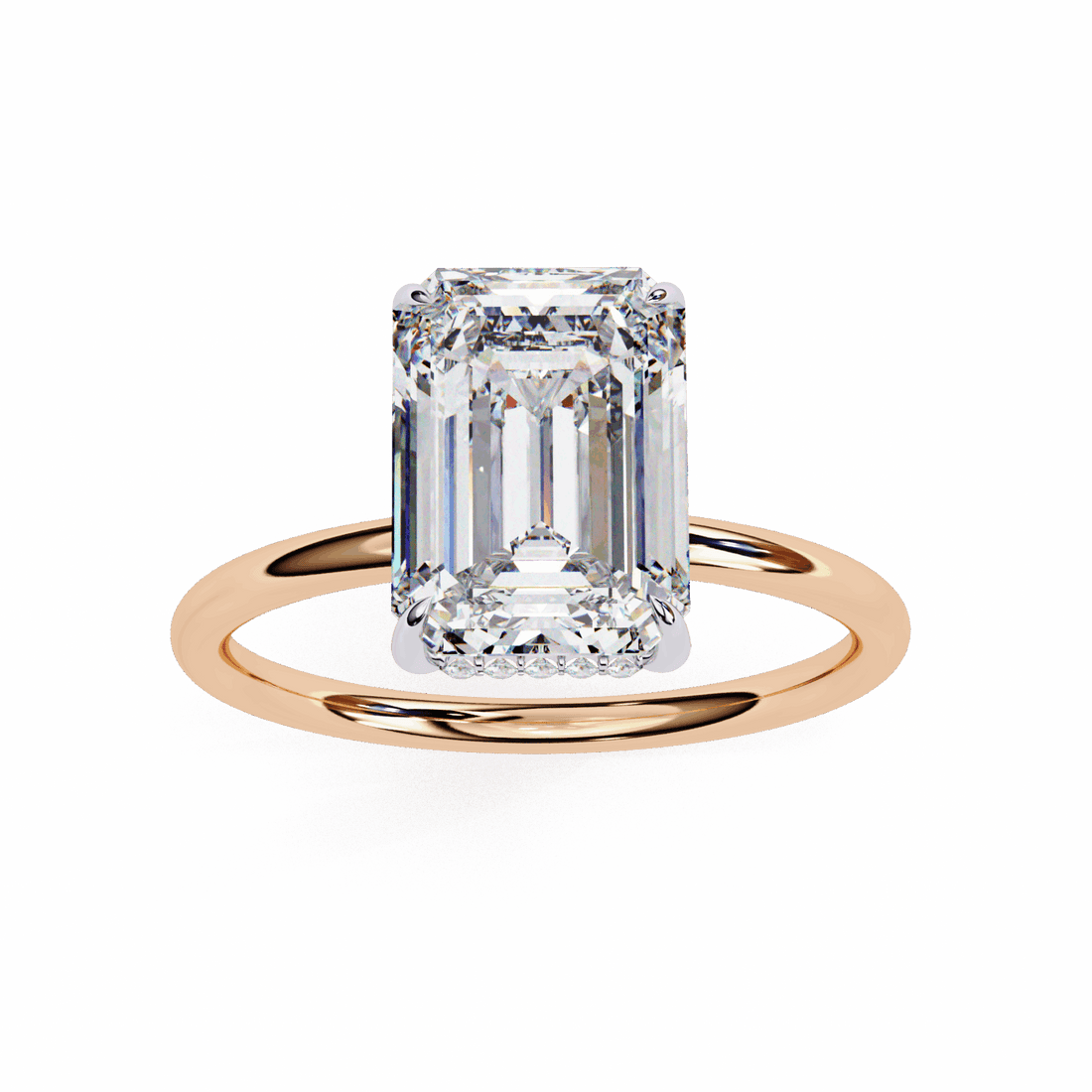 2.5 Carat Emerald Eternal Solitaire Wedding Ring in Moissanite | House of Estara