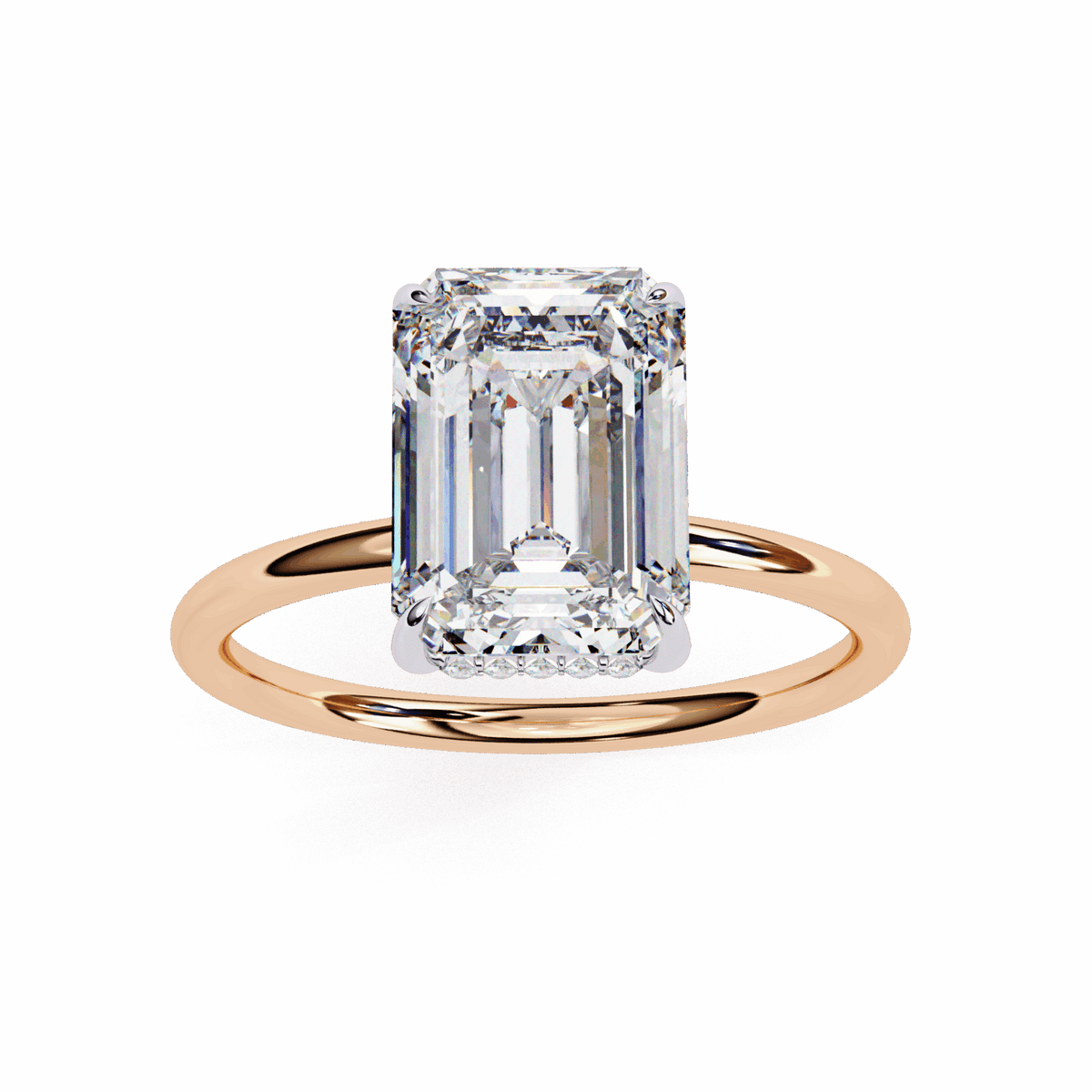2.5 Carat Emerald Eternal Solitaire Wedding Ring in Moissanite | House of Estara