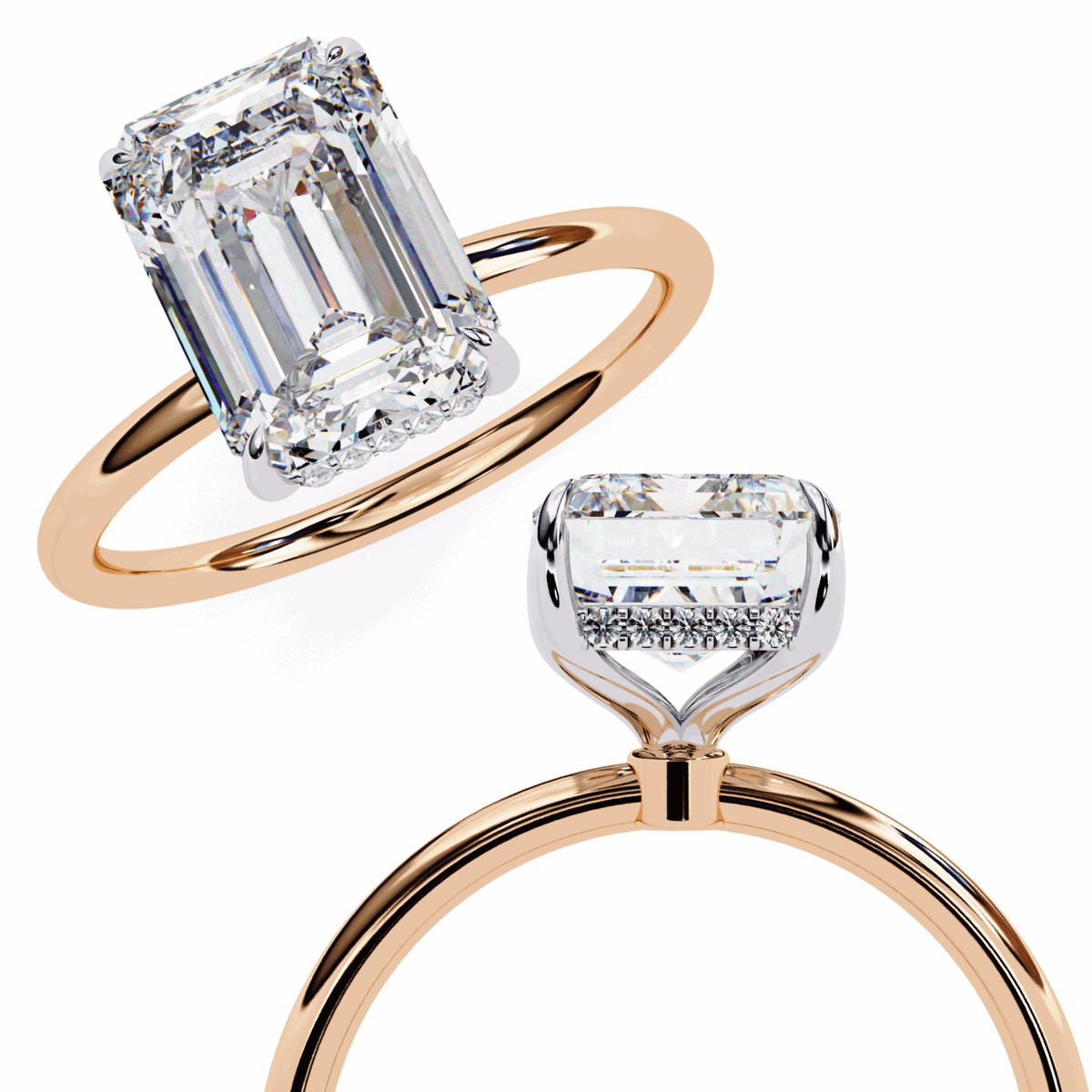 2.5 Carat Emerald Eternal Solitaire Wedding Ring in Moissanite | House of Estara