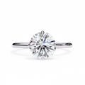 2 Carat Round Cut The Classic Bond Moissanite Solitaire Ring