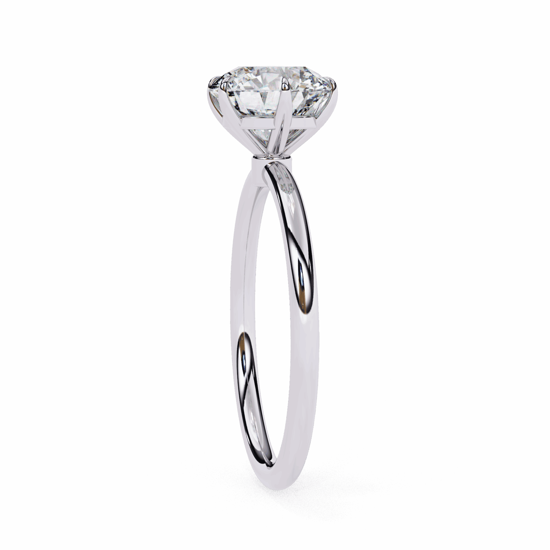 2 Carat Round The Classic Bond Solitaire Ring in Moissanite | House of Estara