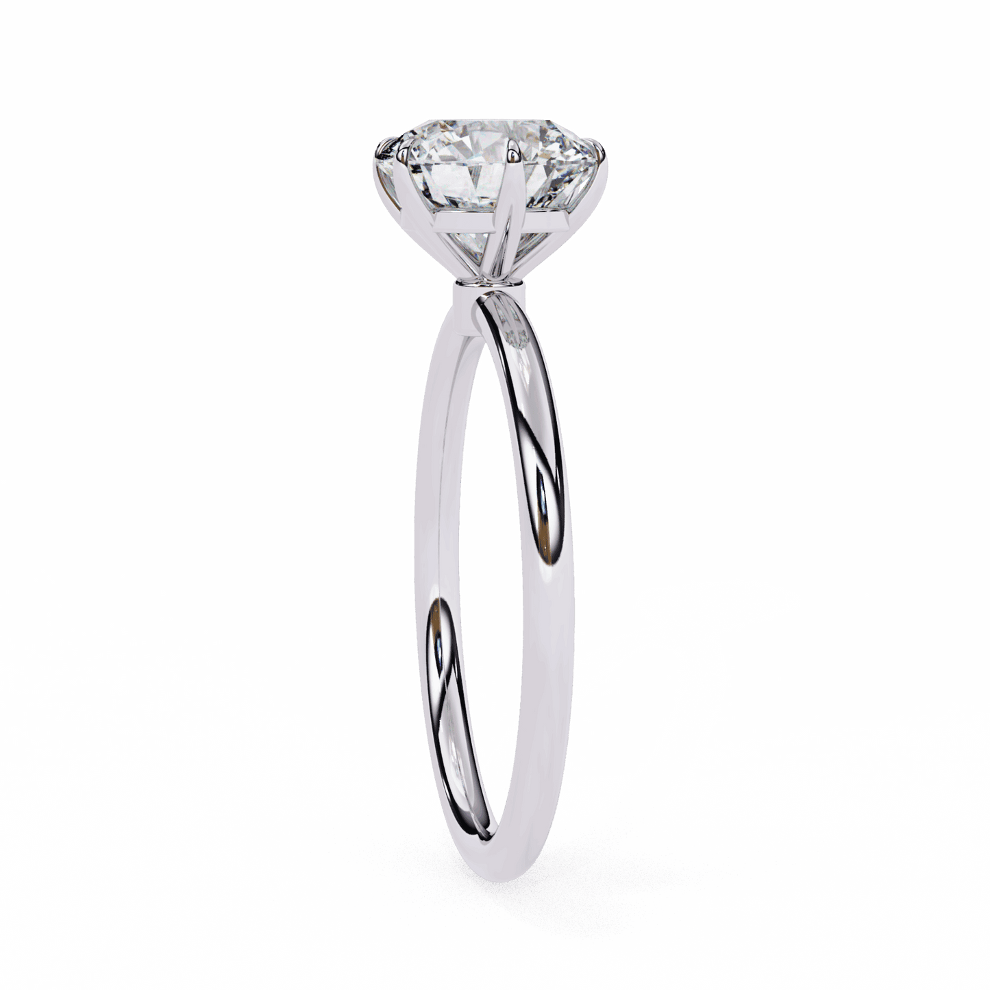 2 Carat Round The Classic Bond Solitaire Ring in Moissanite | House of Estara