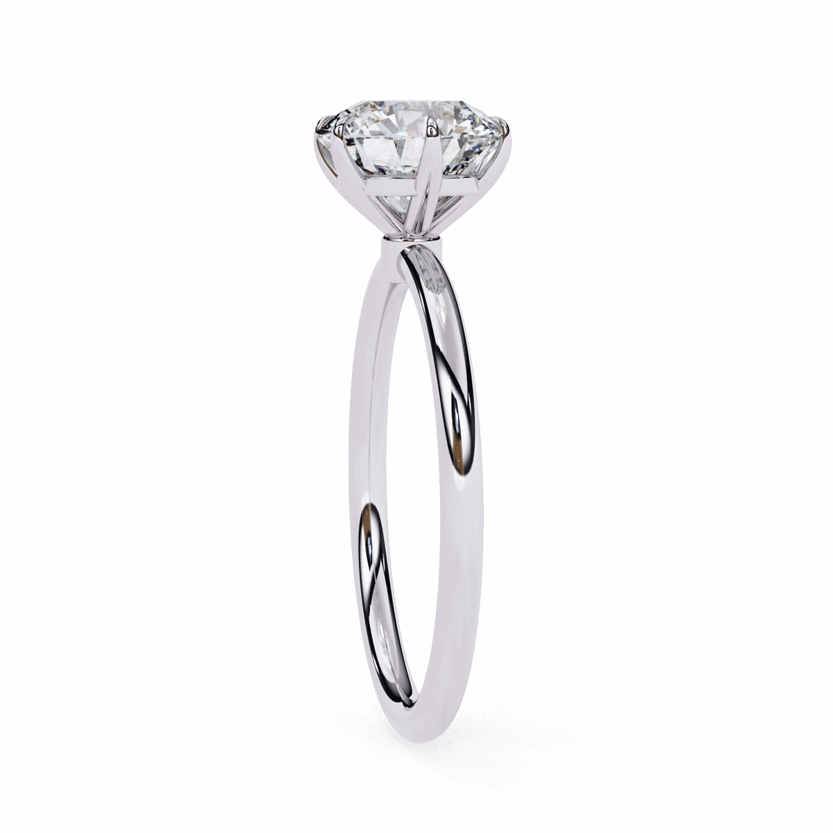 2 Carat Round The Classic Bond Solitaire Ring in Moissanite | House of Estara