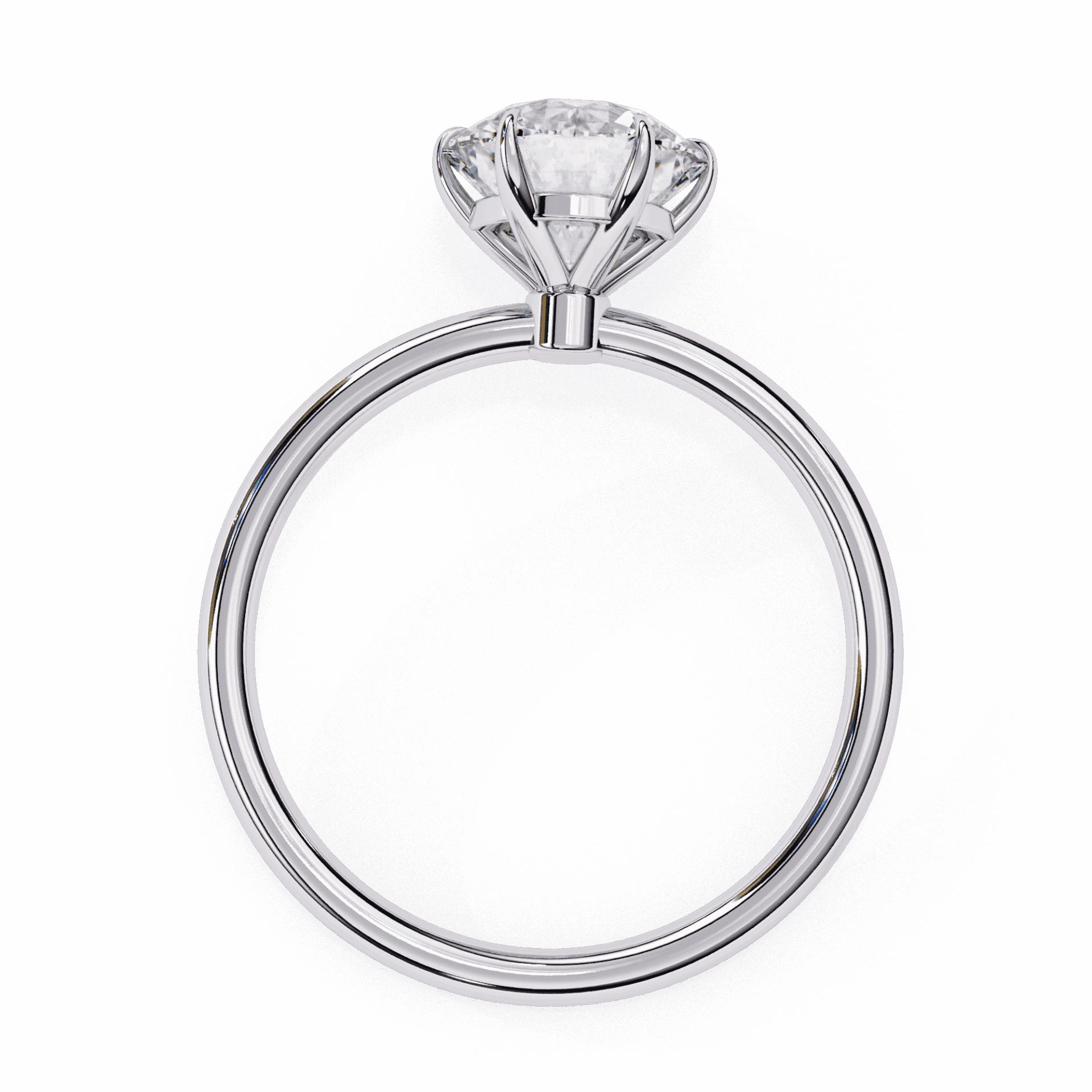2 Carat Round The Classic Bond Solitaire Ring in Moissanite | House of Estara