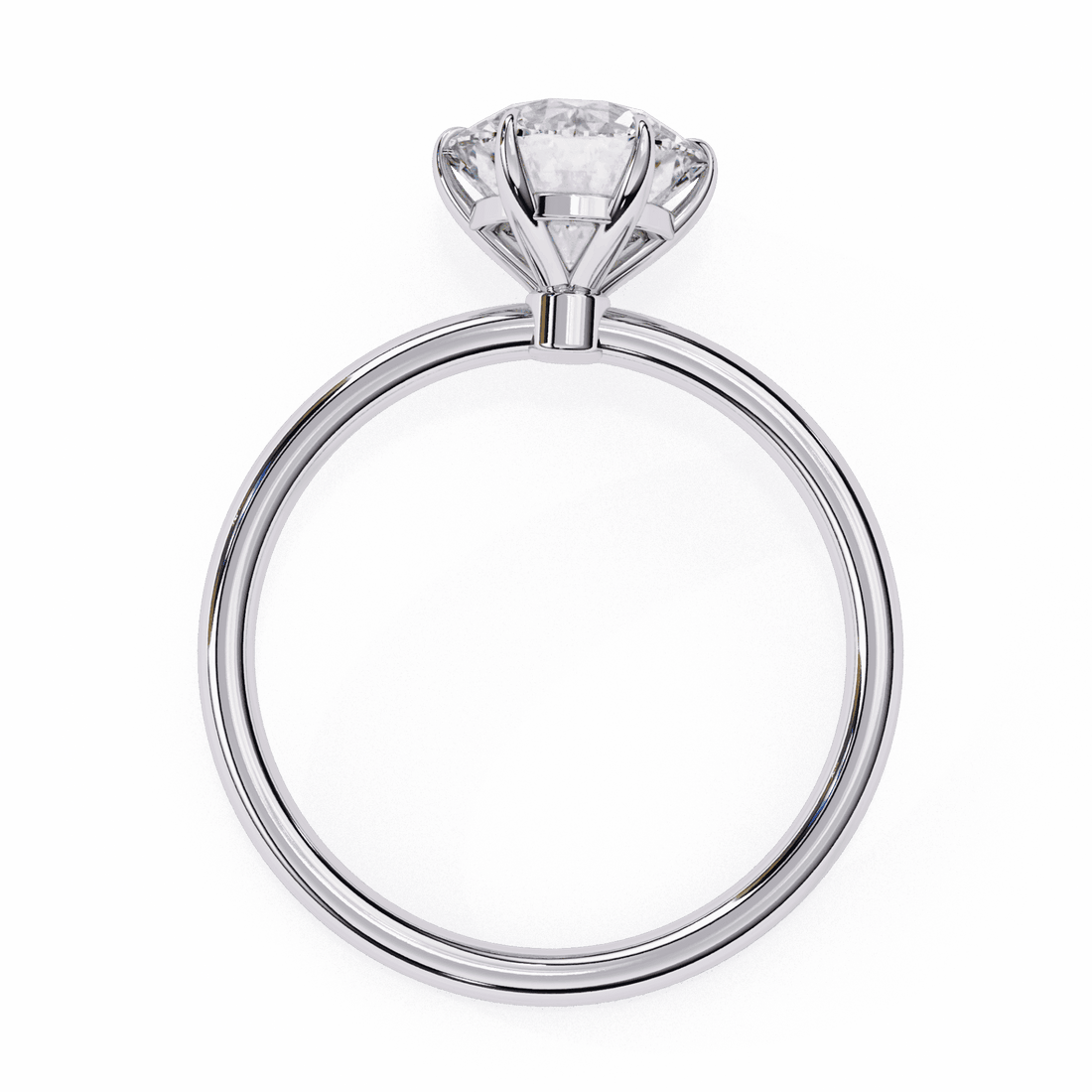 2 Carat Round The Classic Bond Solitaire Ring in Moissanite | House of Estara