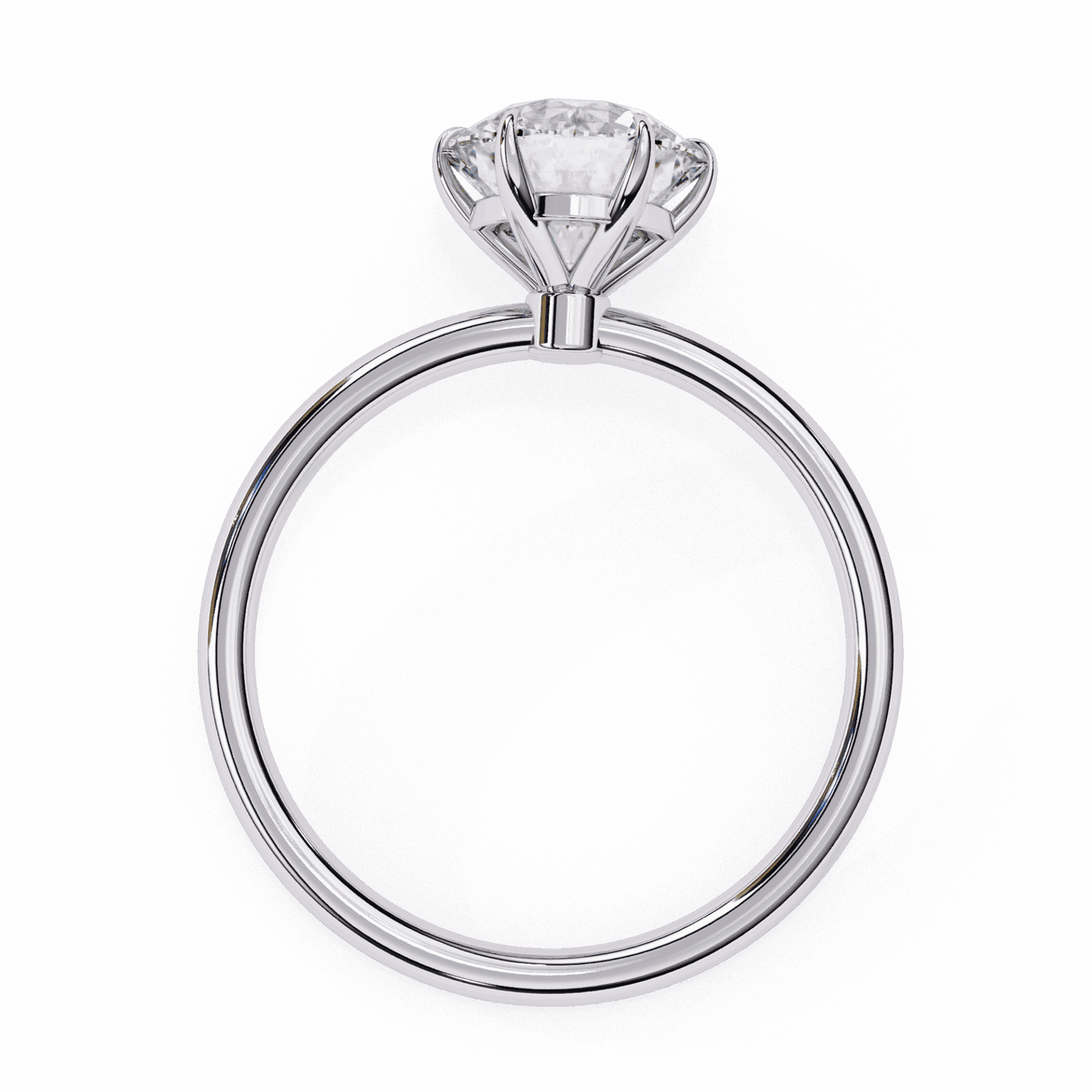 2 Carat Round The Classic Bond Solitaire Ring in Moissanite | House of Estara