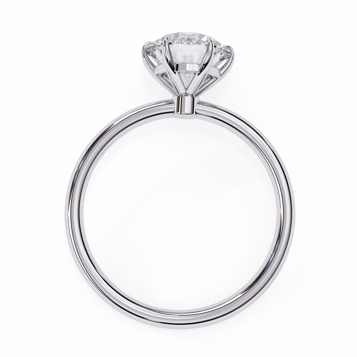 2 Carat Round The Classic Bond Solitaire Ring in Moissanite | House of Estara