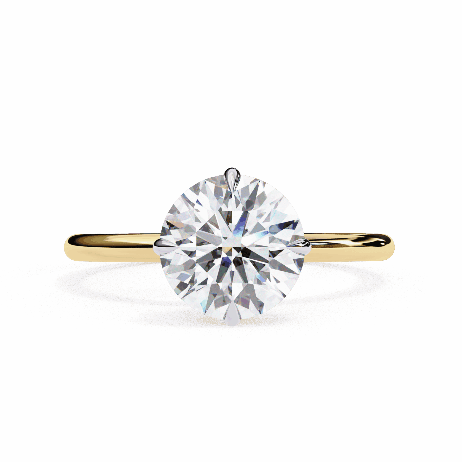 2 Carat Round The Classic Bond Solitaire Ring in Moissanite | House of Estara