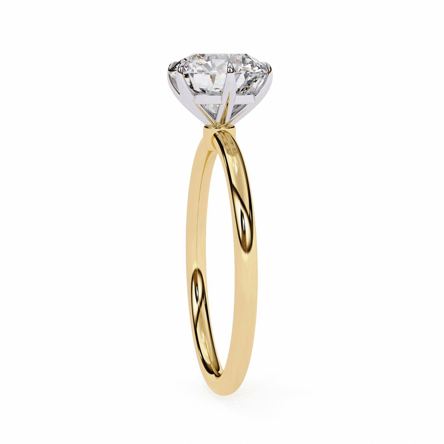 2 Carat Round The Classic Bond Solitaire Ring in Moissanite | House of Estara