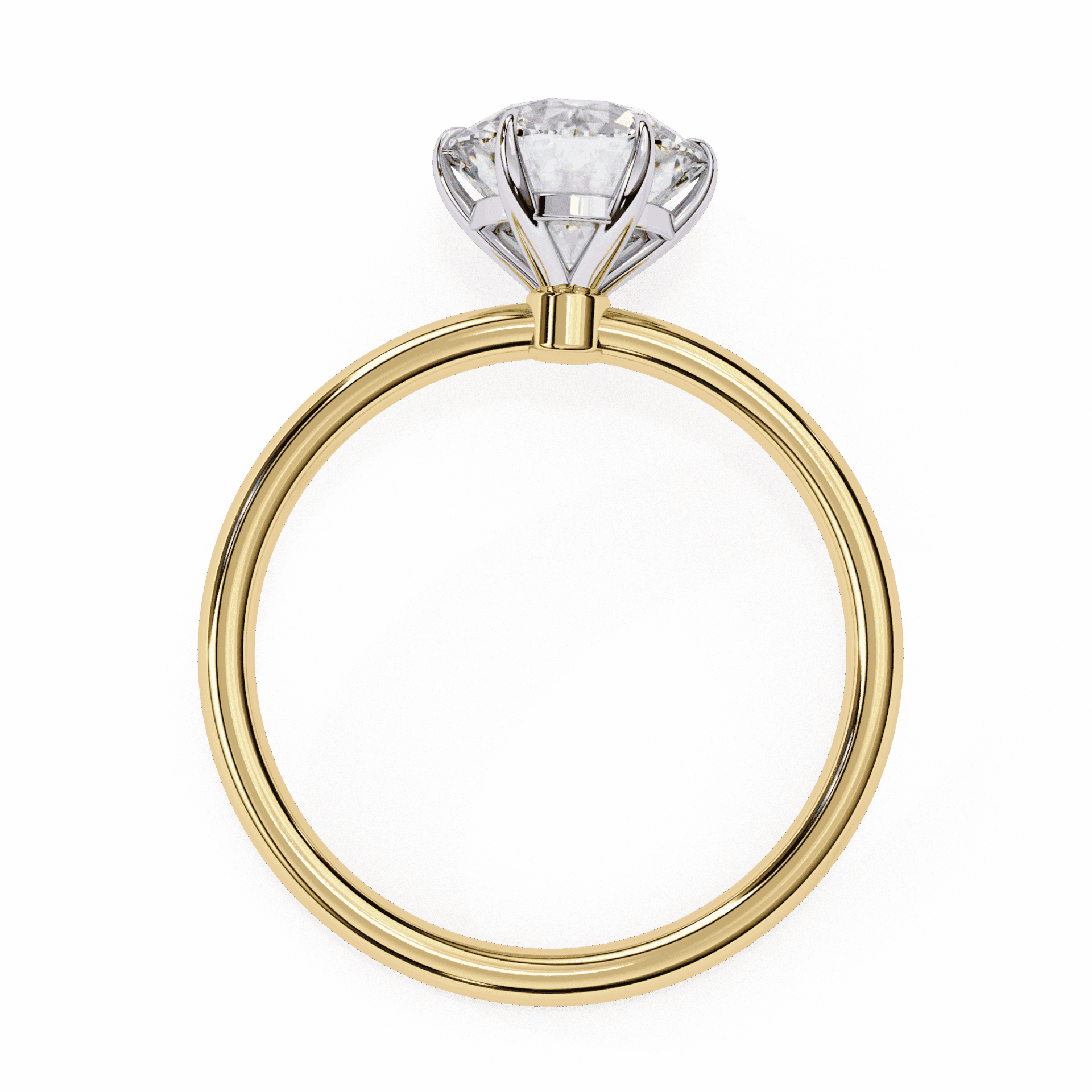 2 Carat Round The Classic Bond Solitaire Ring in Moissanite | House of Estara