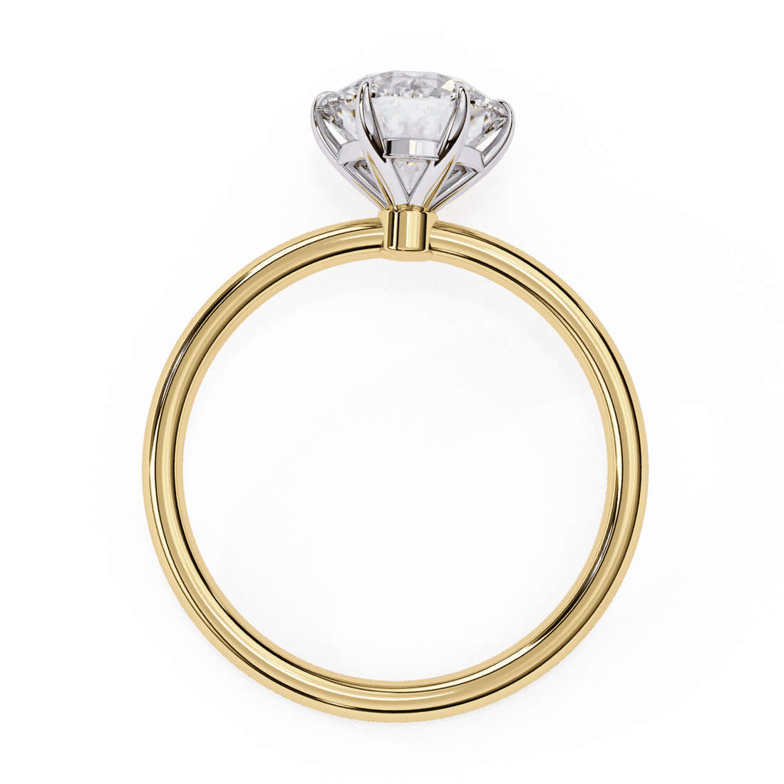 2 Carat Round The Classic Bond Solitaire Ring in Moissanite | House of Estara