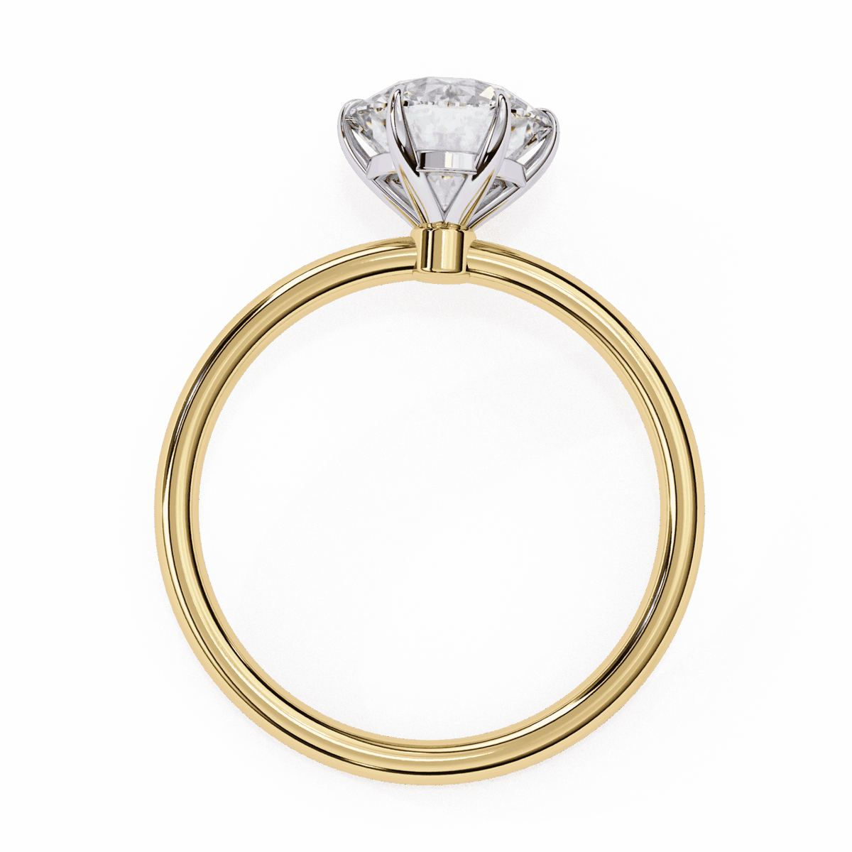 2 Carat Round The Classic Bond Solitaire Ring in Moissanite | House of Estara