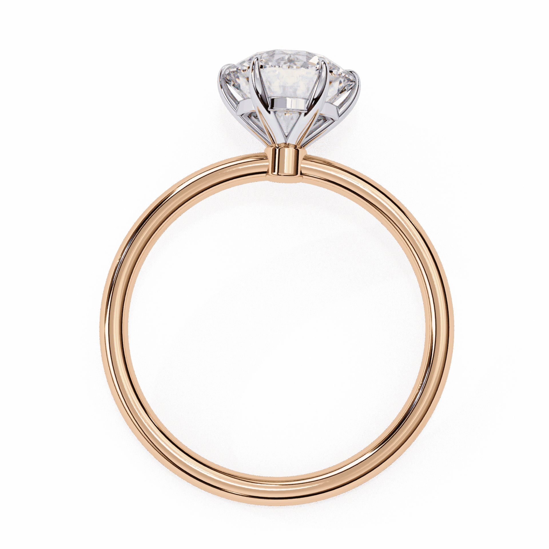 2 Carat Round The Classic Bond Solitaire Ring in Moissanite | House of Estara