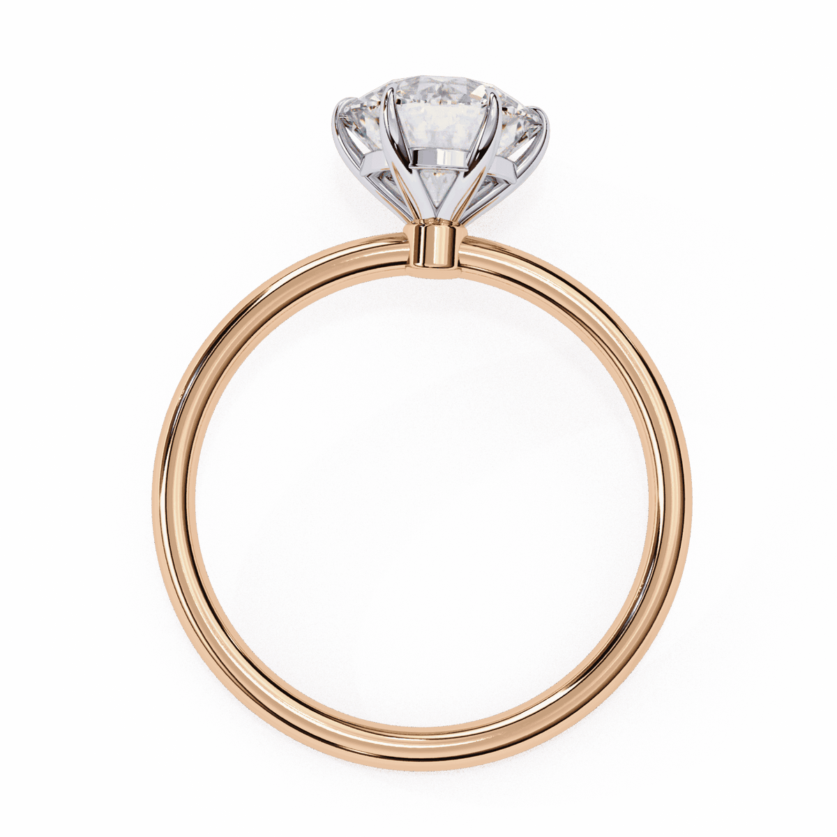 2 Carat Round The Classic Bond Solitaire Ring in Moissanite | House of Estara