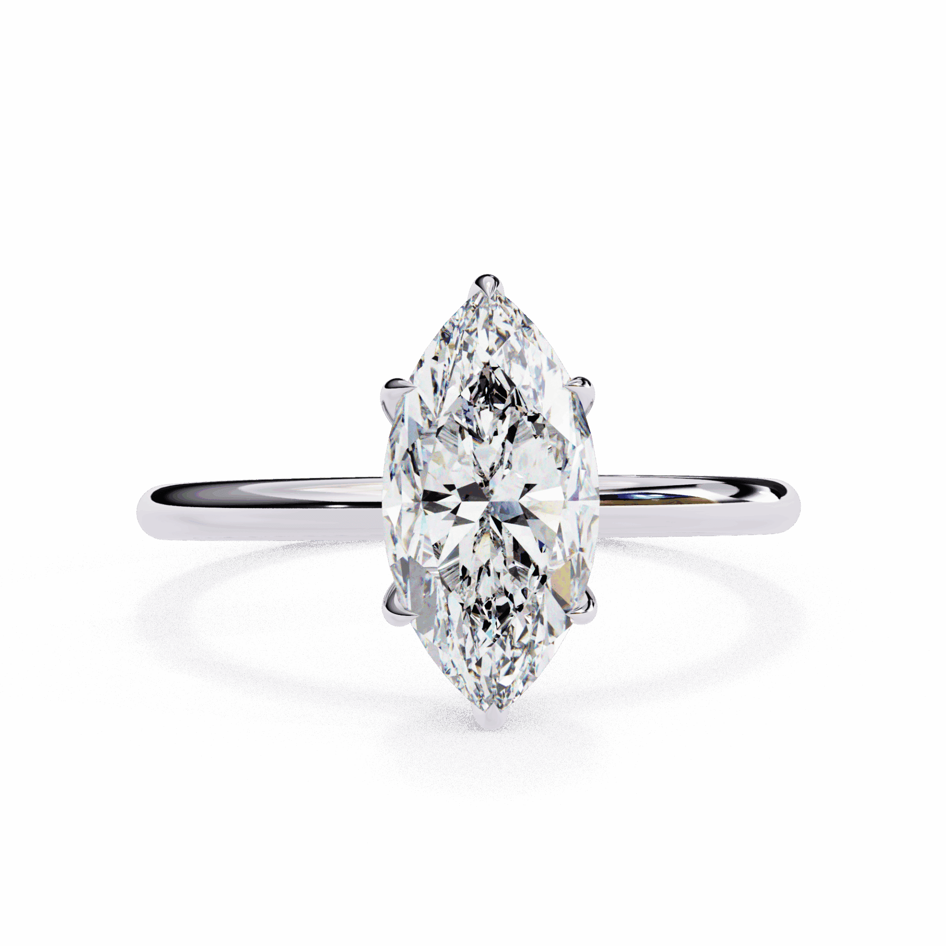 0.75 Carat Marquise The Classic Bond Solitaire Ring in Moissanite | House of Estara