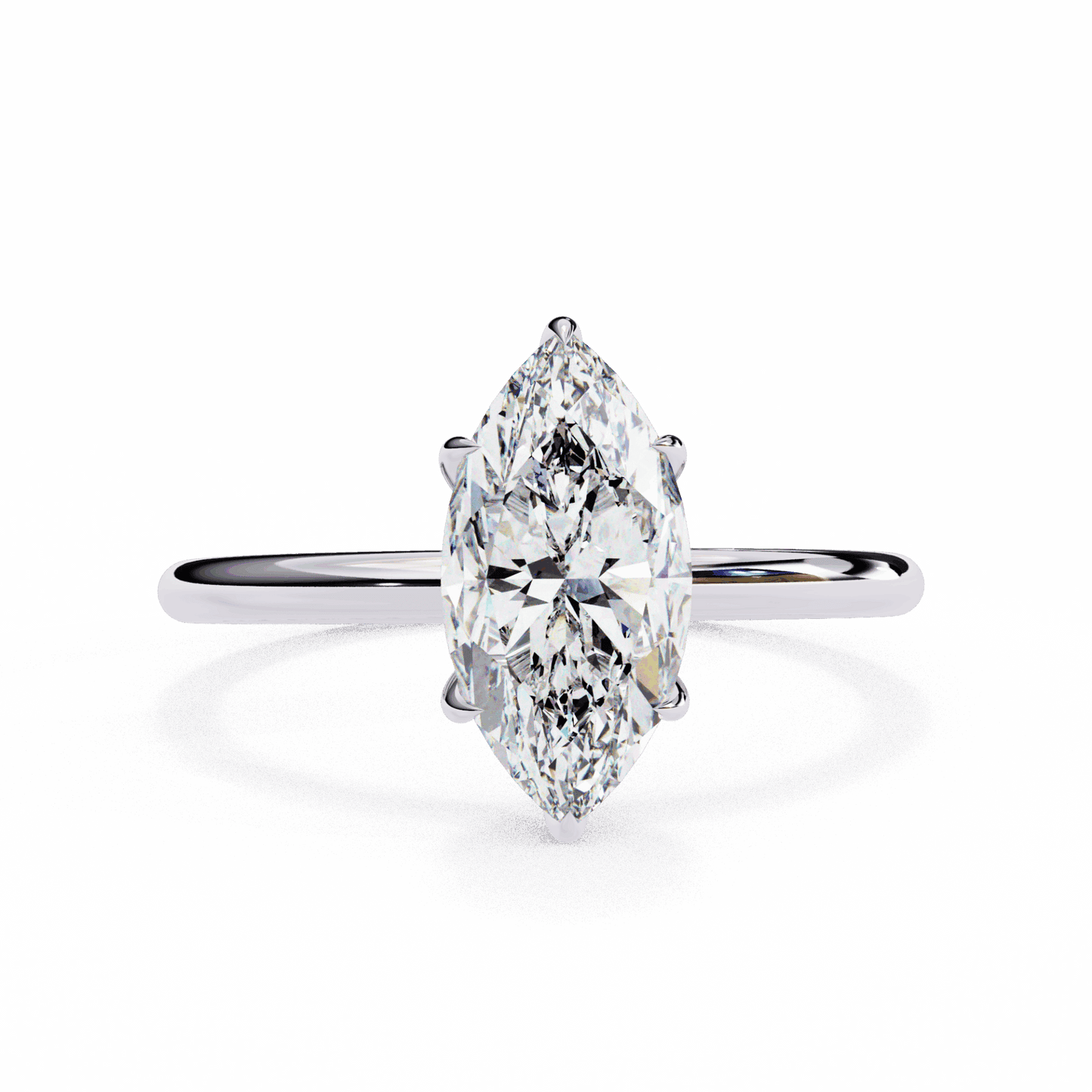 0.75 Carat Marquise The Classic Bond Solitaire Ring in Moissanite | House of Estara