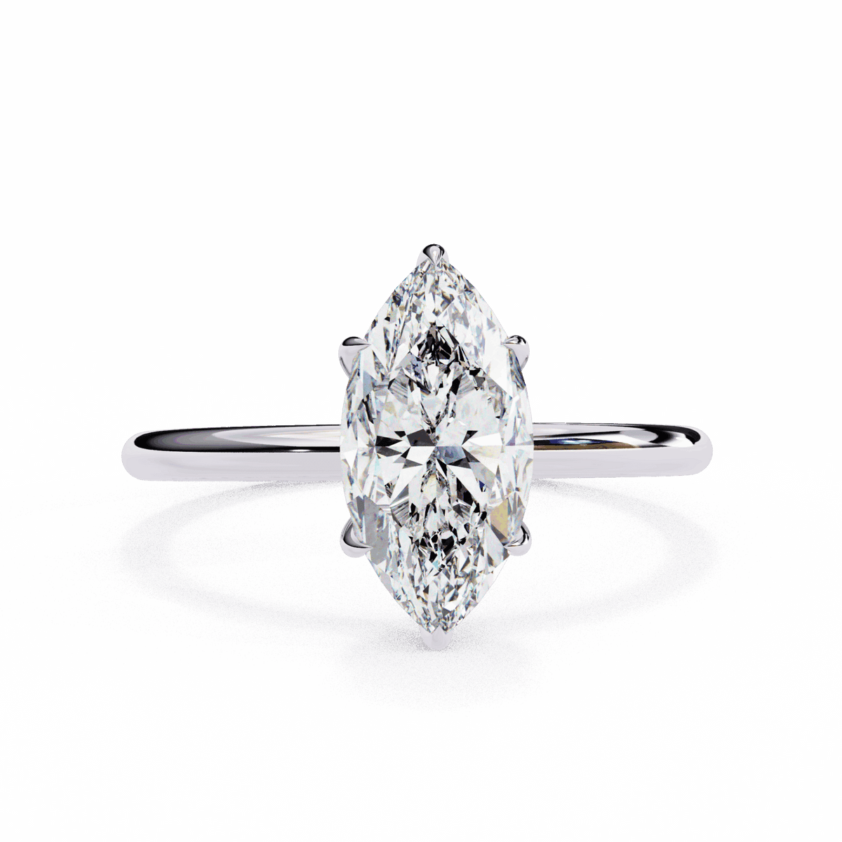 0.75 Carat Marquise The Classic Bond Solitaire Ring in Moissanite | House of Estara