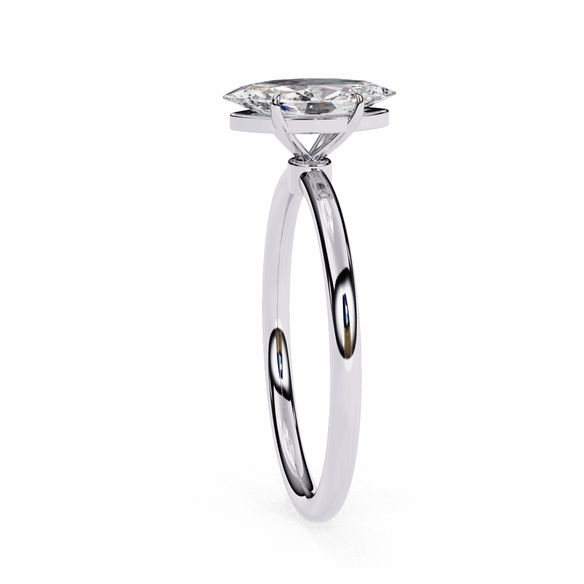0.75 Carat Marquise The Classic Bond Solitaire Ring in Moissanite | House of Estara
