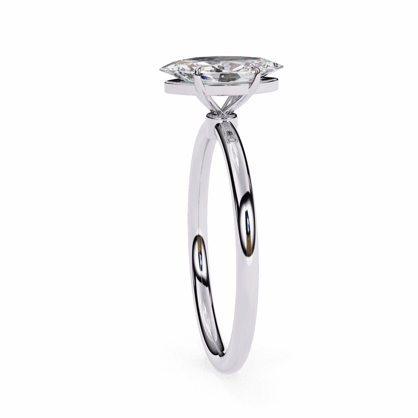 0.75 Carat Marquise The Classic Bond Solitaire Ring in Moissanite | House of Estara