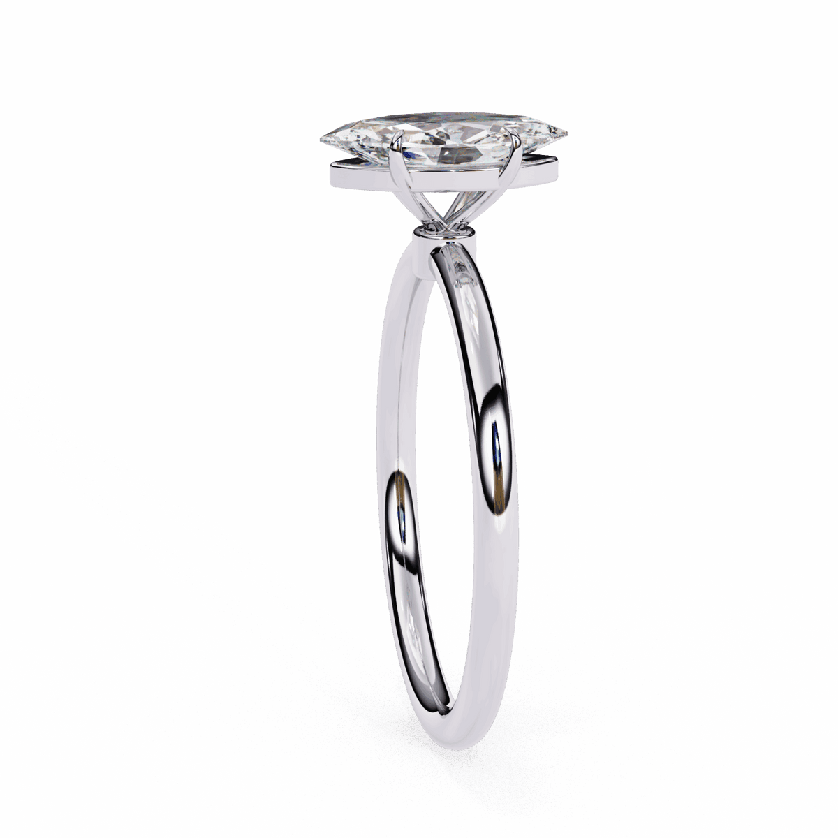 0.75 Carat Marquise The Classic Bond Solitaire Ring in Moissanite | House of Estara