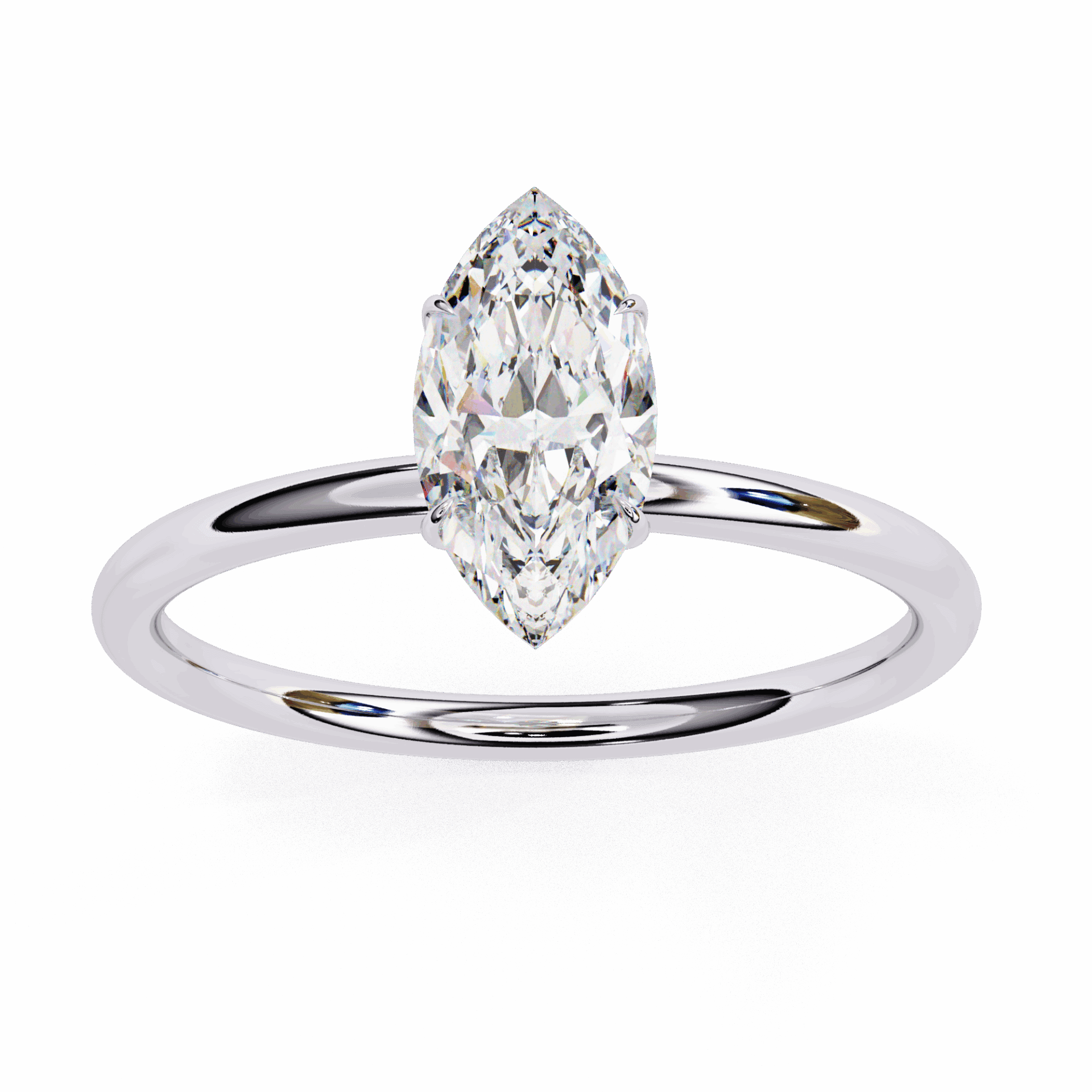 0.75 Carat Marquise The Classic Bond Solitaire Ring in Moissanite | House of Estara