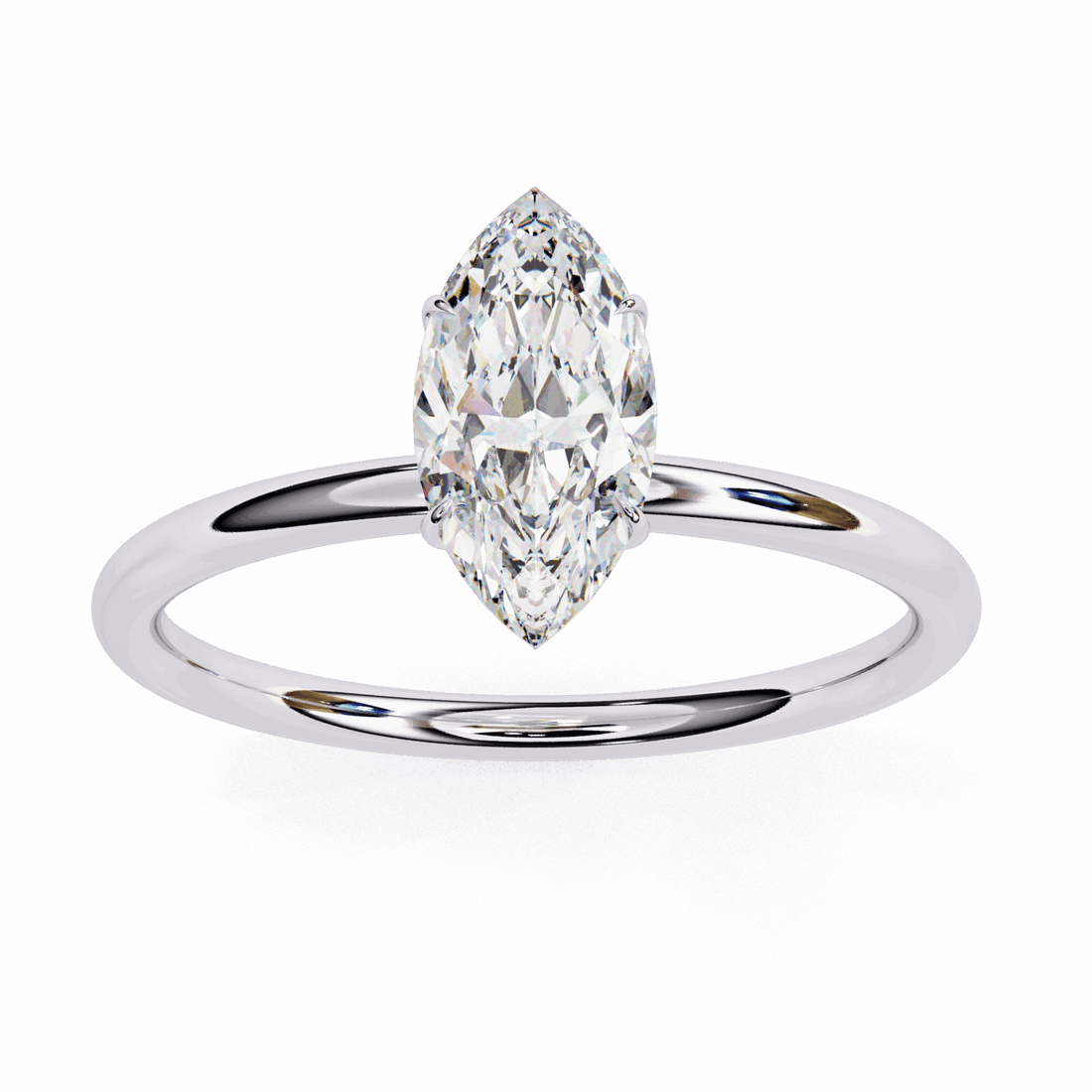 0.75 Carat Marquise The Classic Bond Solitaire Ring in Moissanite | House of Estara