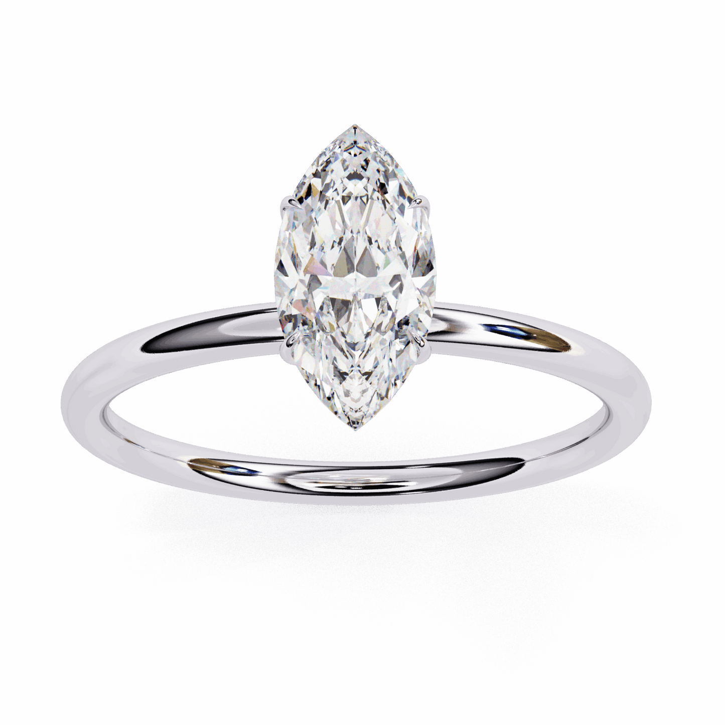 0.75 Carat Marquise The Classic Bond Solitaire Ring in Moissanite | House of Estara