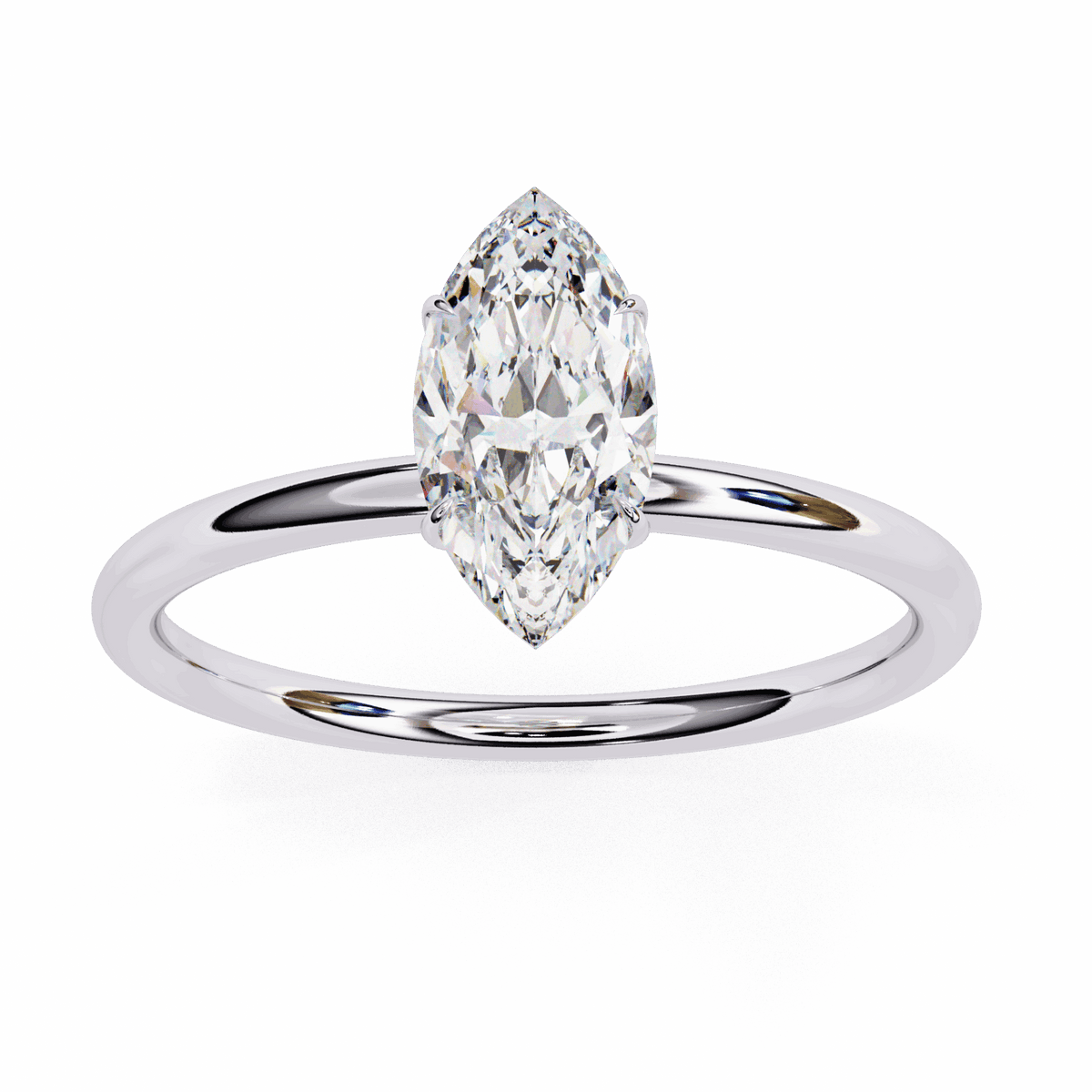 0.75 Carat Marquise The Classic Bond Solitaire Ring in Moissanite | House of Estara