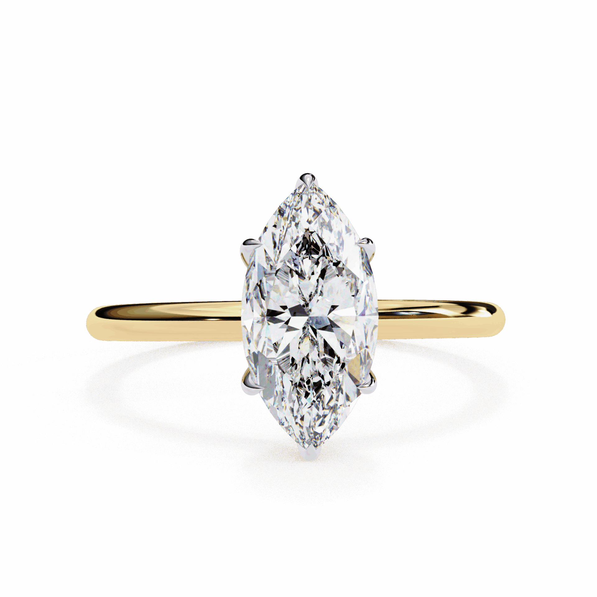 0.75 Carat Marquise The Classic Bond Solitaire Ring in Moissanite | House of Estara