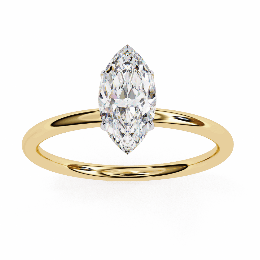 0.75 Carat Marquise The Classic Bond Solitaire Ring in Moissanite | House of Estara