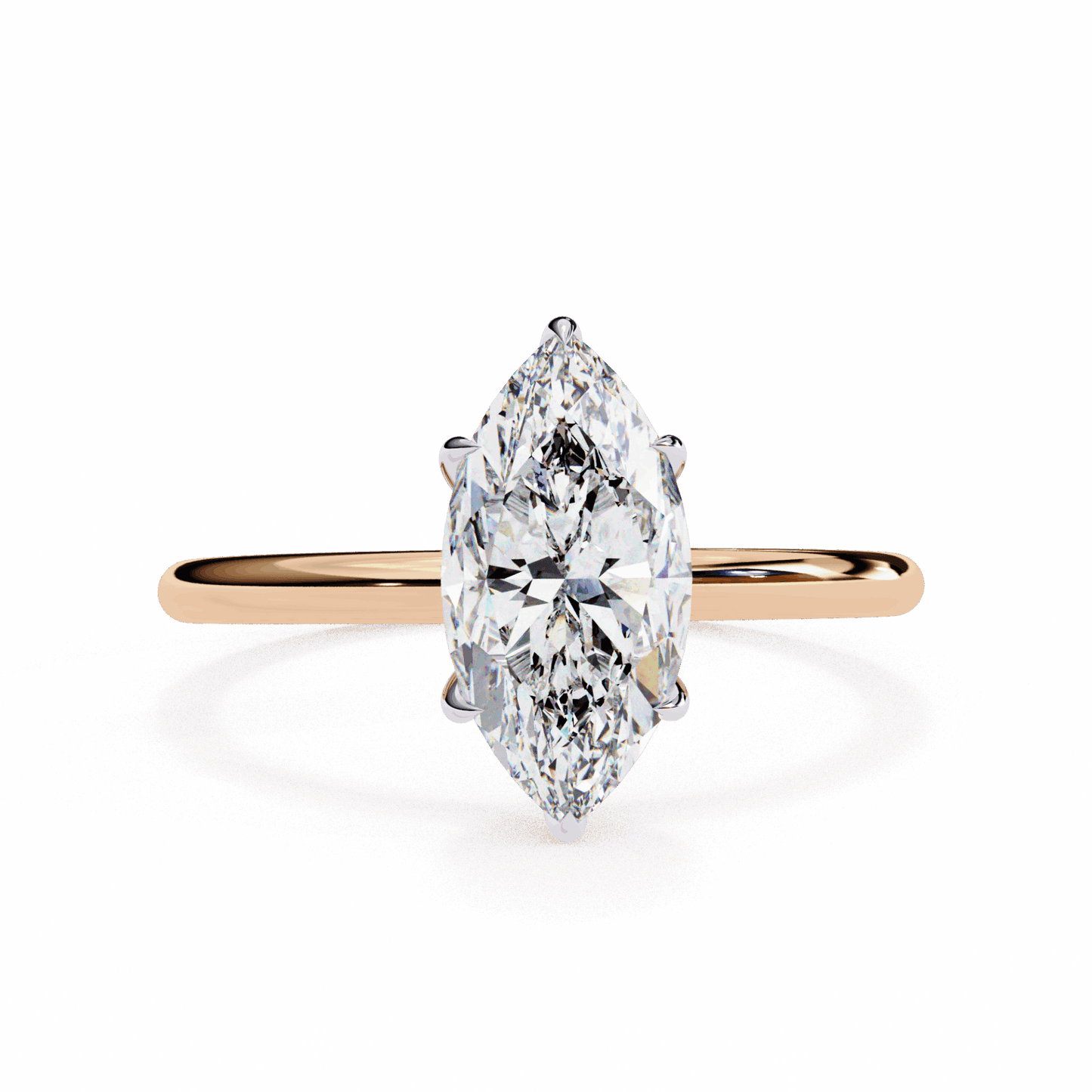 0.75 Carat Marquise The Classic Bond Solitaire Ring in Moissanite | House of Estara
