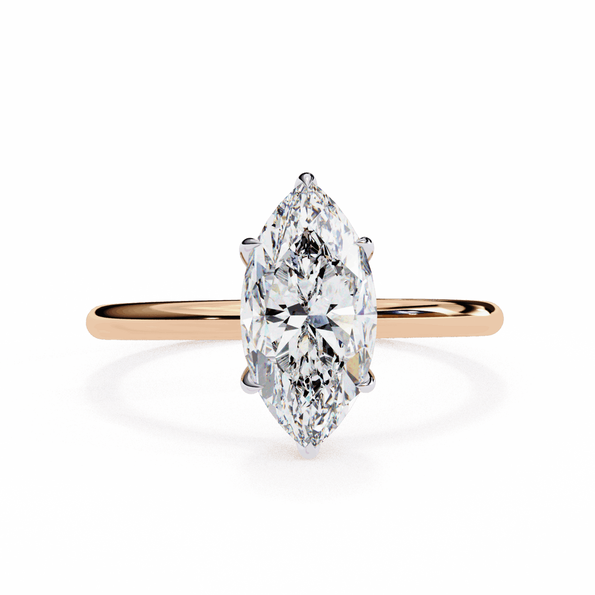 0.75 Carat Marquise The Classic Bond Solitaire Ring in Moissanite | House of Estara