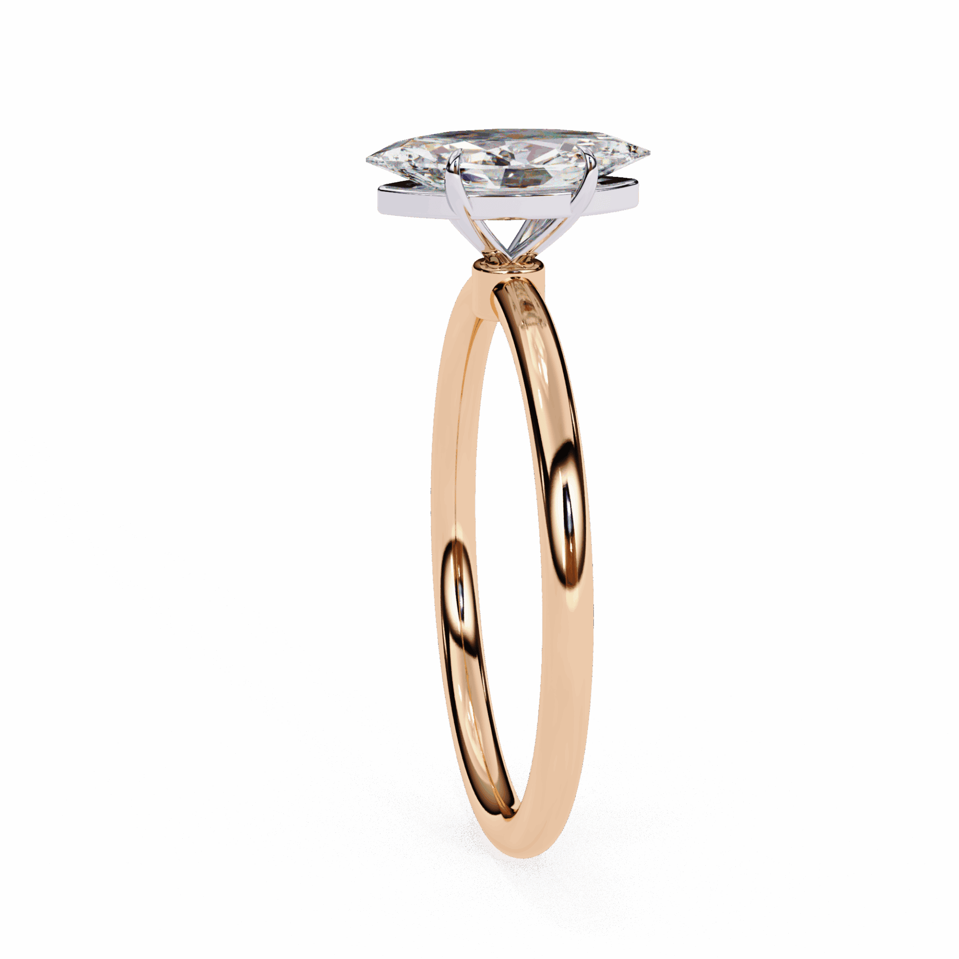 0.75 Carat Marquise The Classic Bond Solitaire Ring in Moissanite | House of Estara