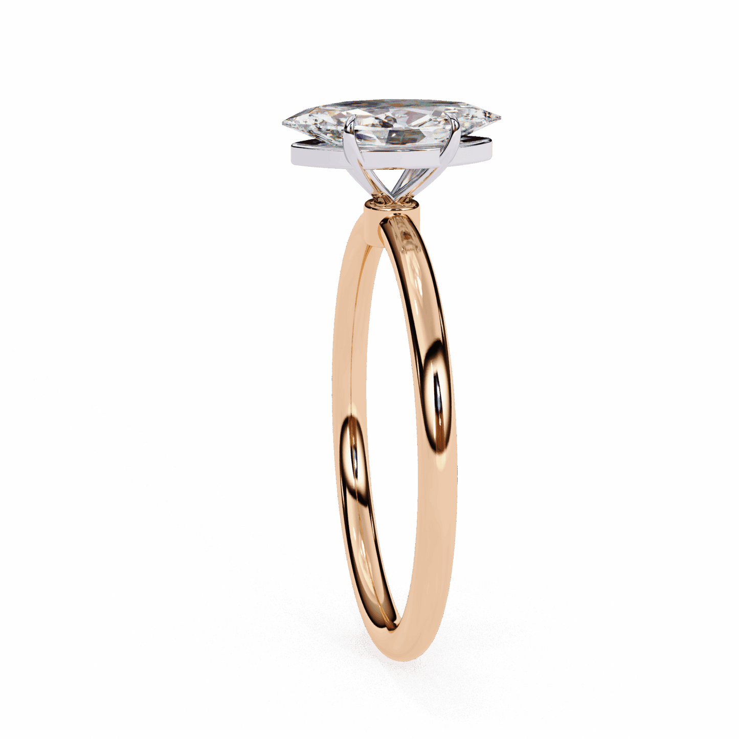 0.75 Carat Marquise The Classic Bond Solitaire Ring in Moissanite | House of Estara