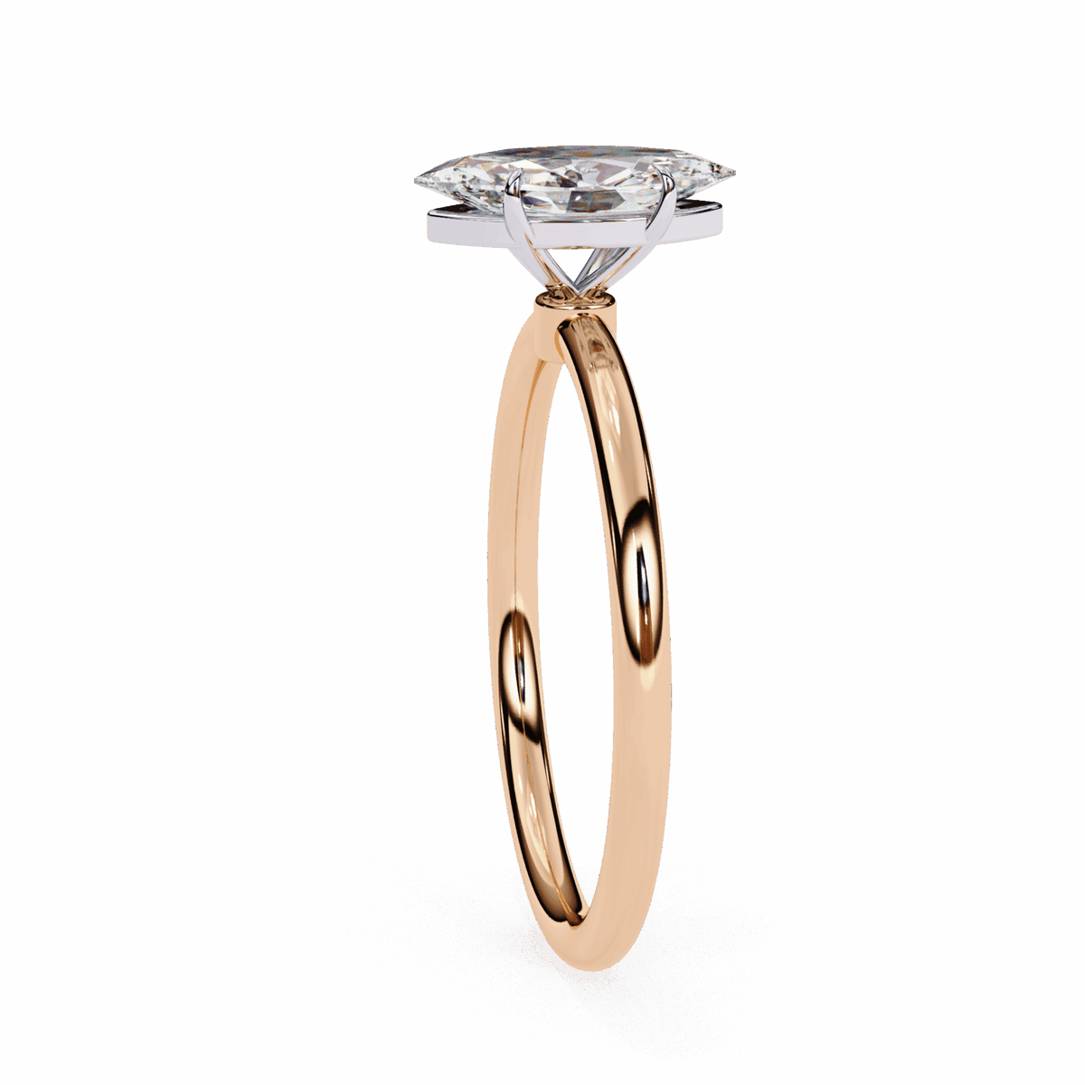 0.75 Carat Marquise The Classic Bond Solitaire Ring in Moissanite | House of Estara
