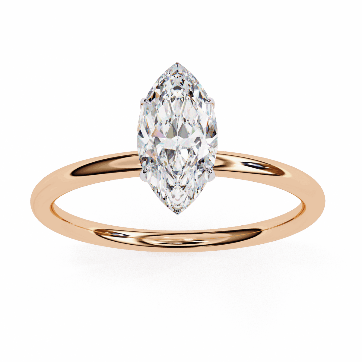 0.75 Carat Marquise The Classic Bond Solitaire Ring in Moissanite | House of Estara
