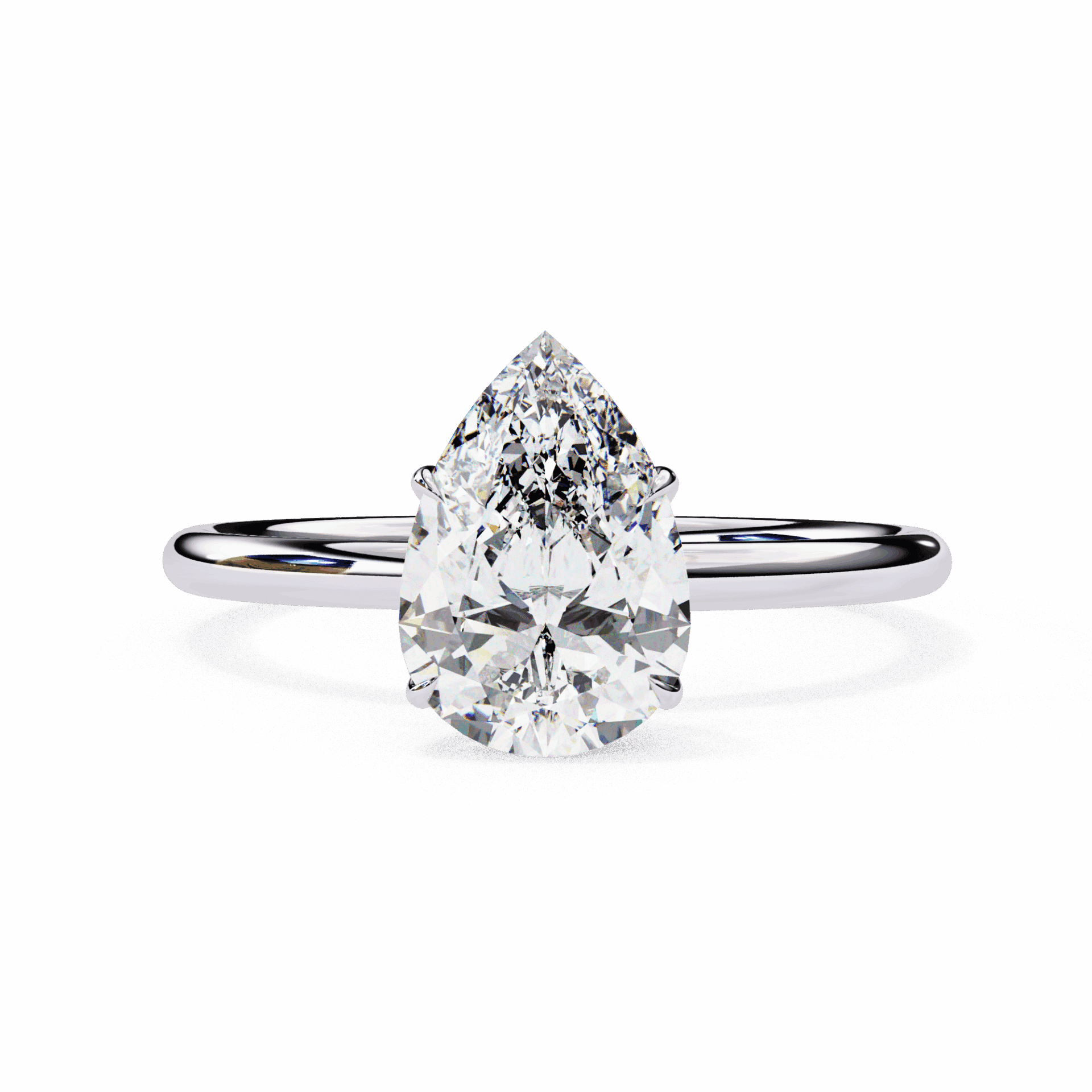 1 Carat Pear The Classic Bond Solitaire Ring in Moissanite | House of Estara
