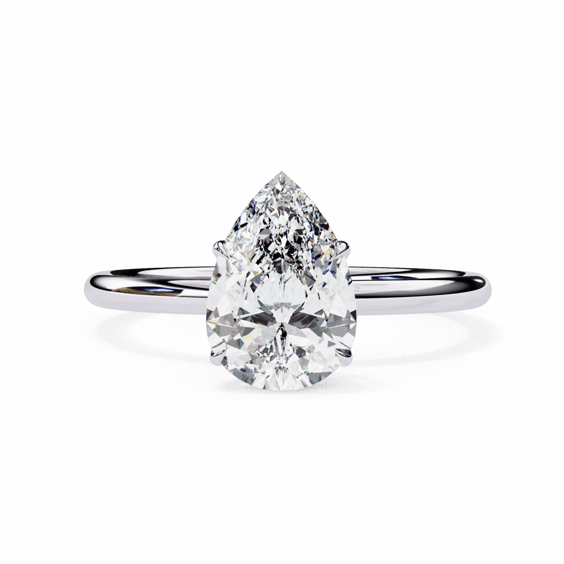 1 Carat Pear The Classic Bond Solitaire Ring in Moissanite | House of Estara